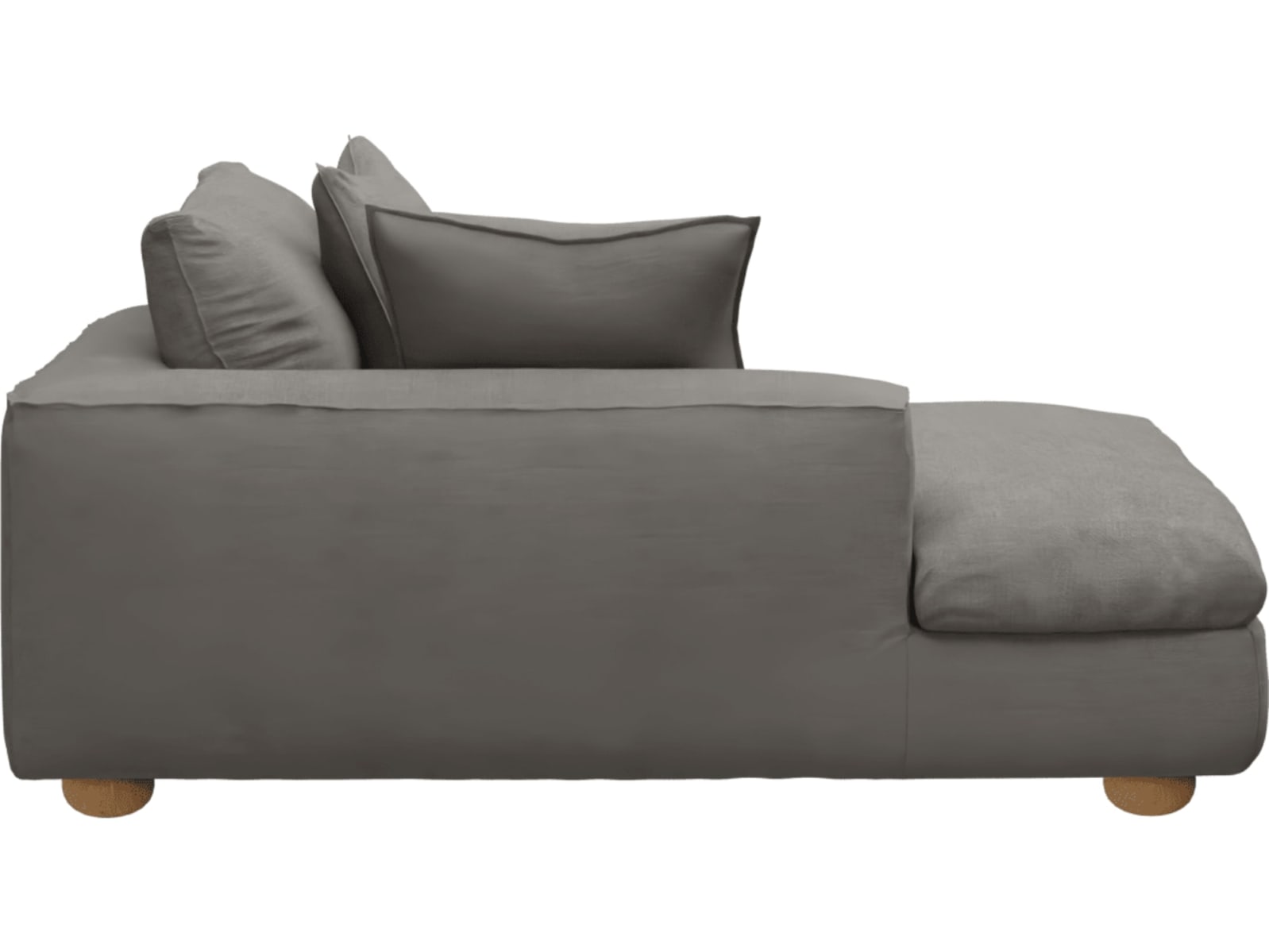Tully Isla Soft Grey Chaise Left Arm Facing Module color Isla Soft Grey