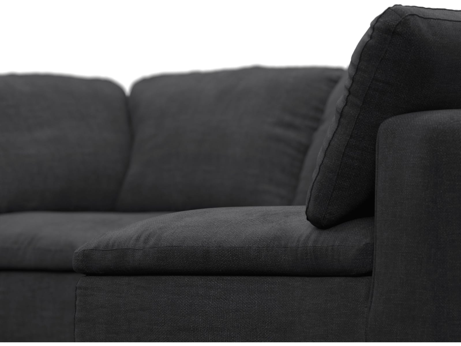 Cloud Deep Plaza Flint Grey Modular Sofa - 4 Piece color Plaza Flint Grey