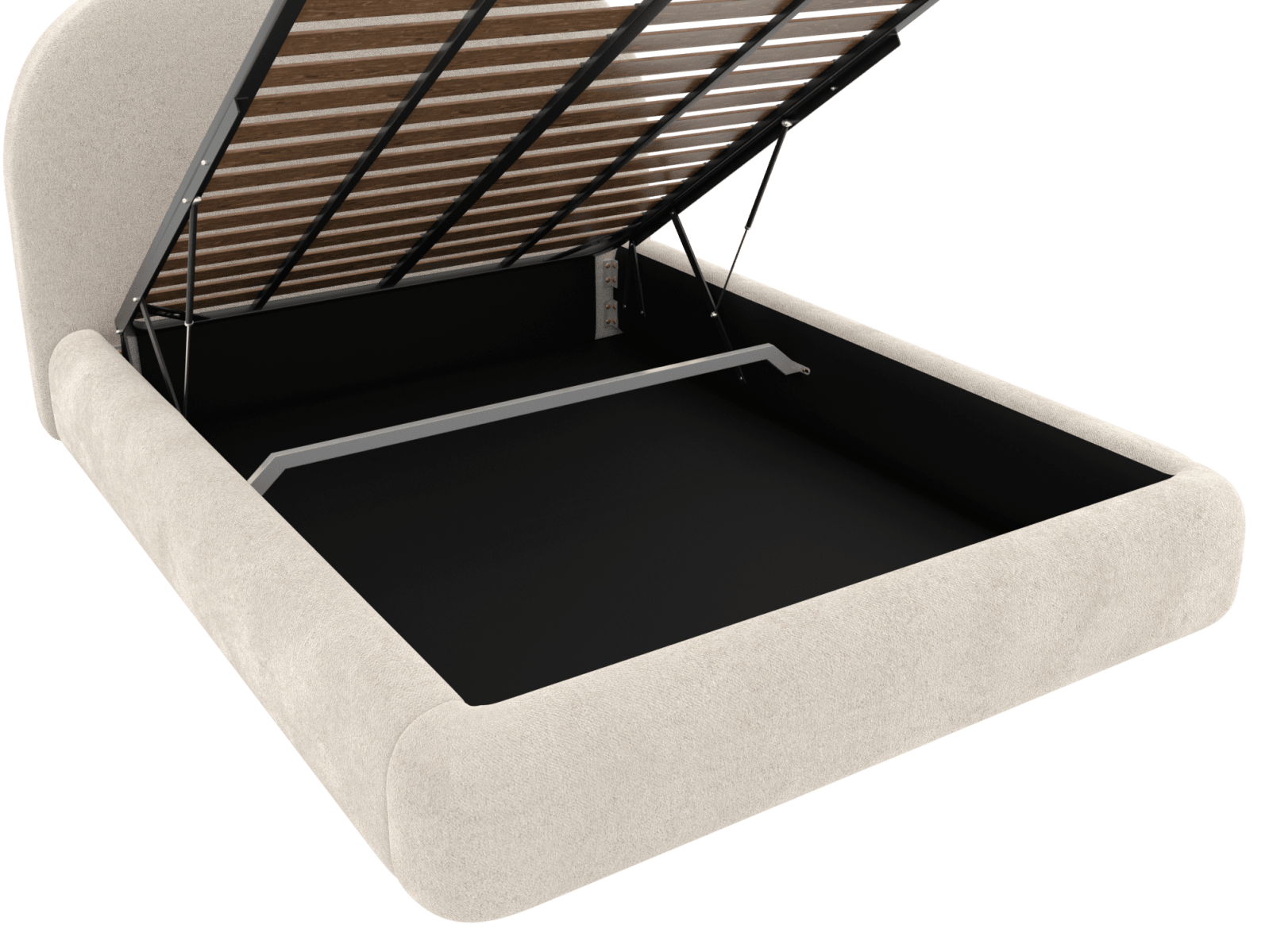 Capri Gas Lift Bed Avon Mineral color Avon Mineral