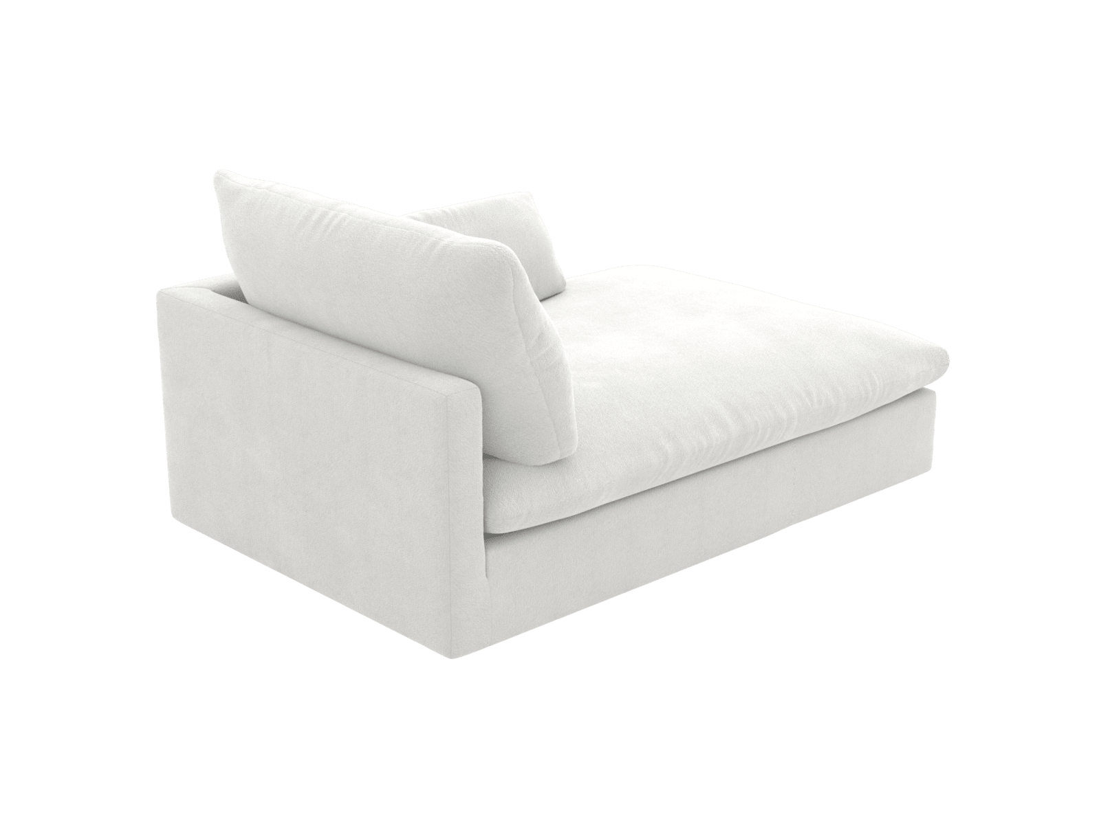 Willow Muse Frost Chaise Right Arm Facing Sofa Module color Muse Frost