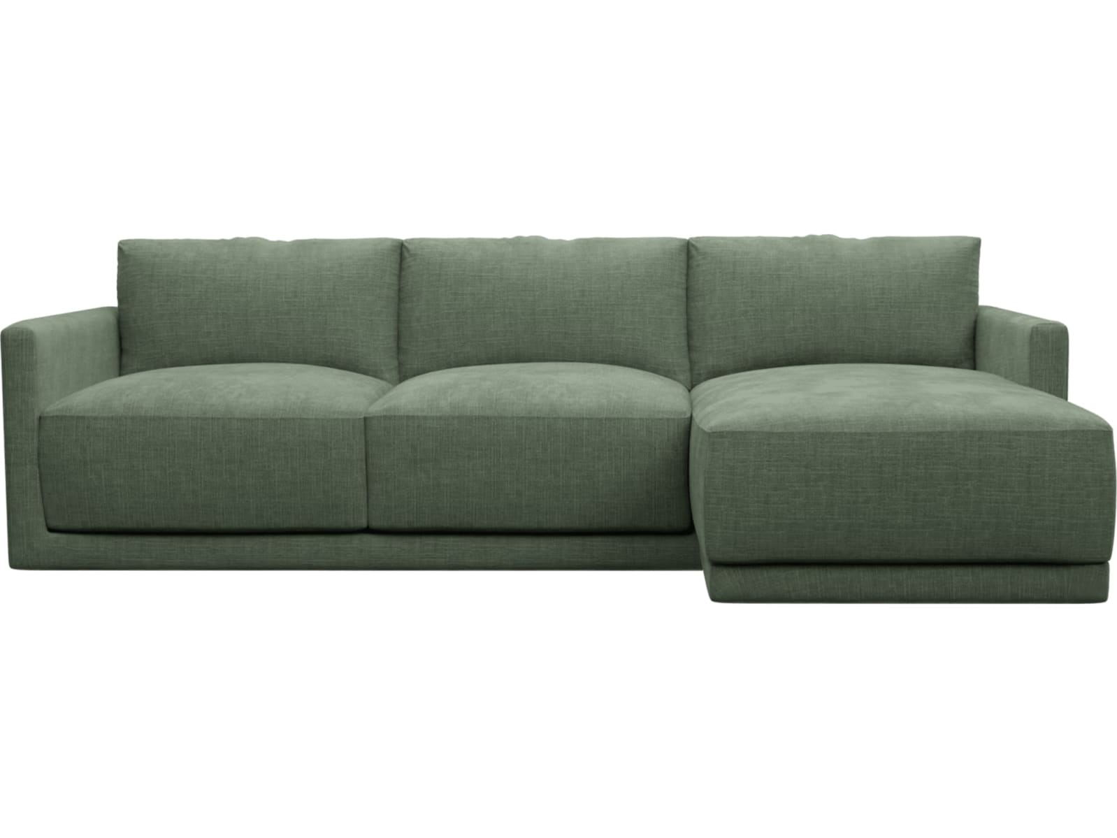 Haven Tribute Dark Jade Chaise Sofa - 3 Seater color Tribute Dark Jade