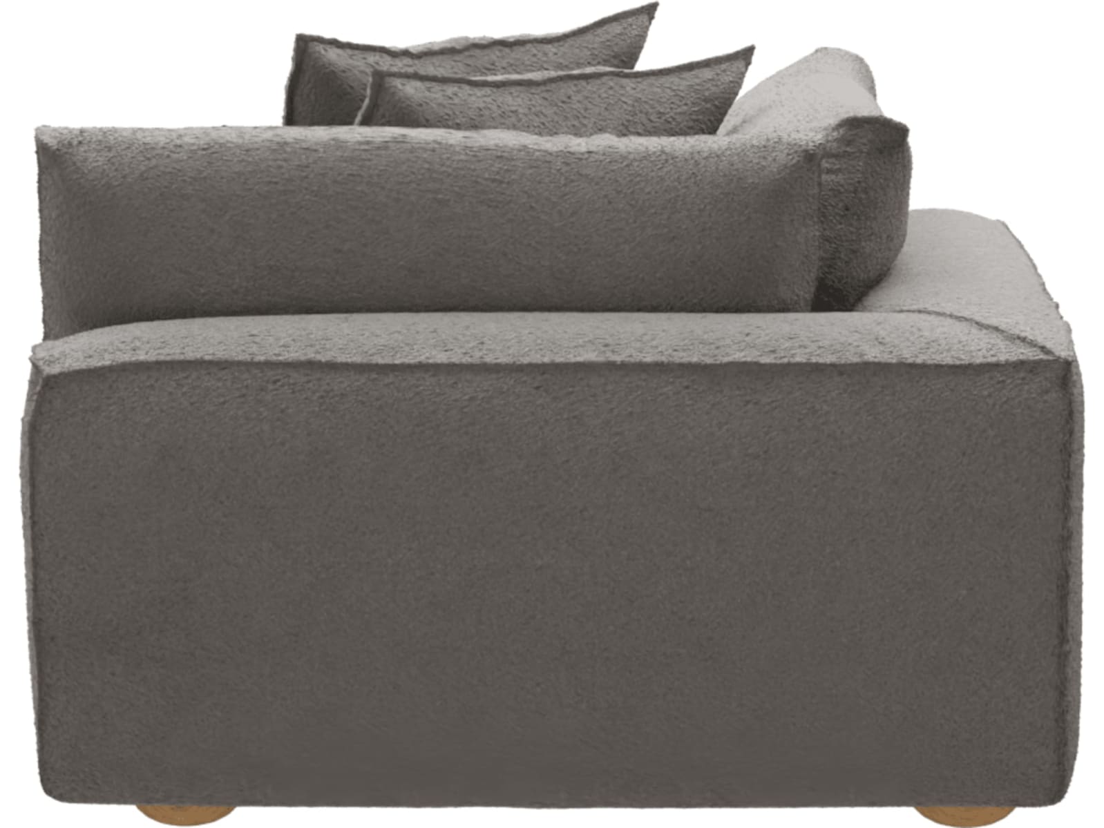 Tully Boucle Pumice Corner Sofa Chair Module color Boucle Pumice
