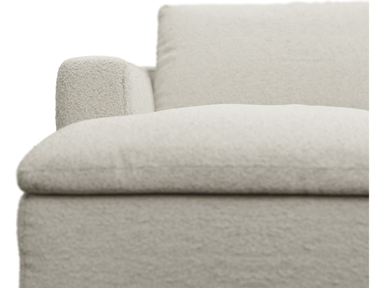 Cloud Deep Boucle Ivory Modular Sofa - 3 Seater Chaise color Boucle Ivory