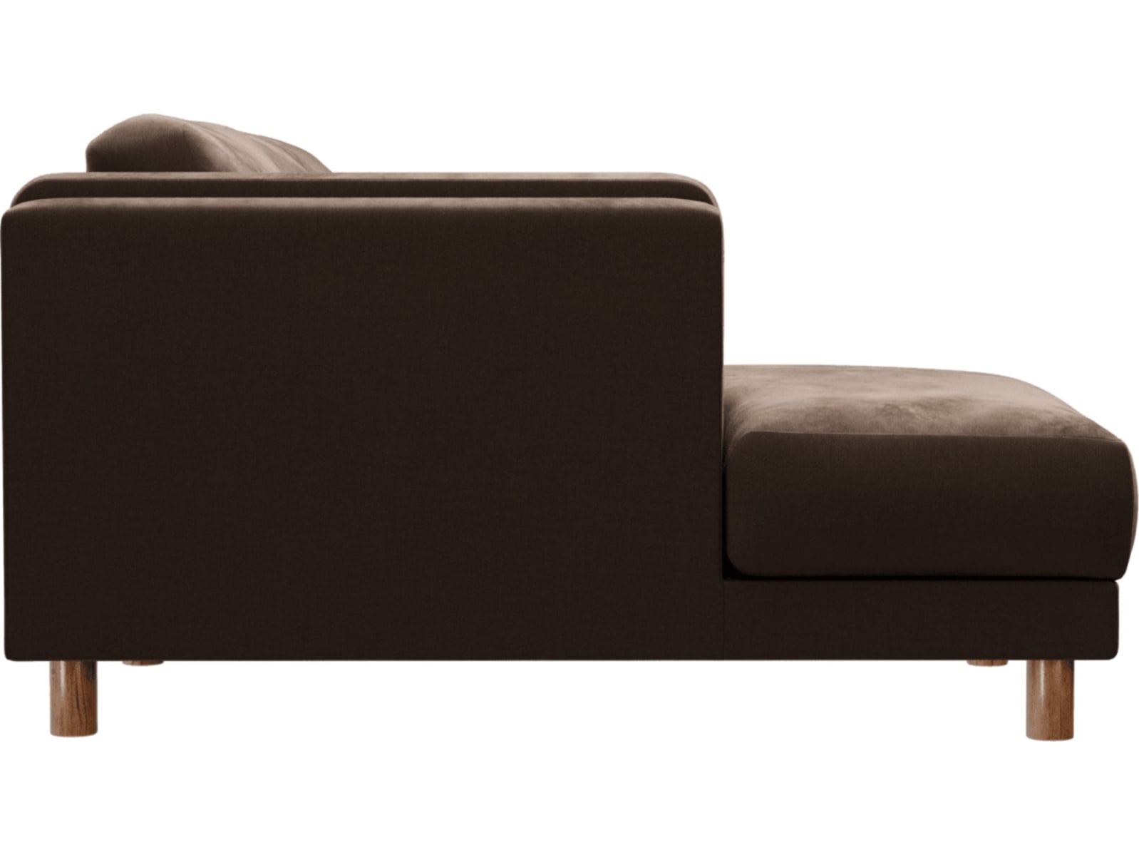 Hayes Muse Chocolate Chaise Sofa - 3 Seater color Muse Chocolate