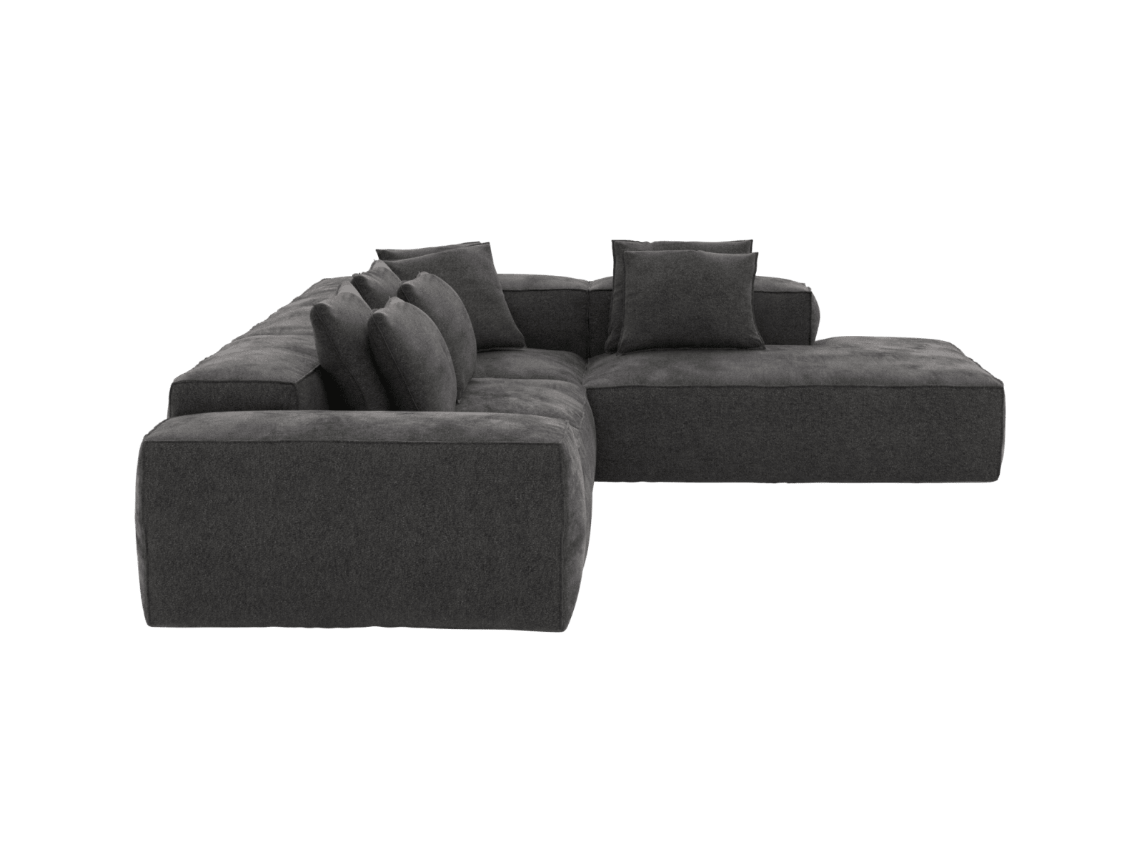 Riley California Charcoal 5 Seater Terminal Right Corner Modular Sofa color California Charcoal