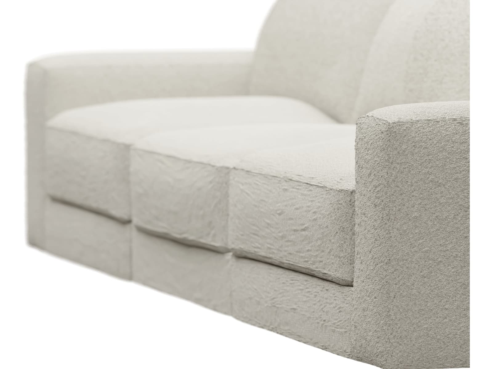 Monica Boucle Ivory Sofa - 3 Seater color Boucle Ivory