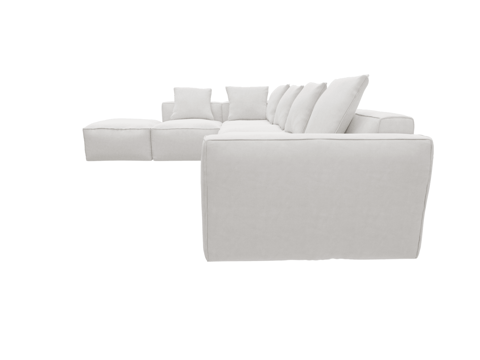 Riley Apt Muse Frost Sofa - 6 Seater LAF Terminal color Muse Frost