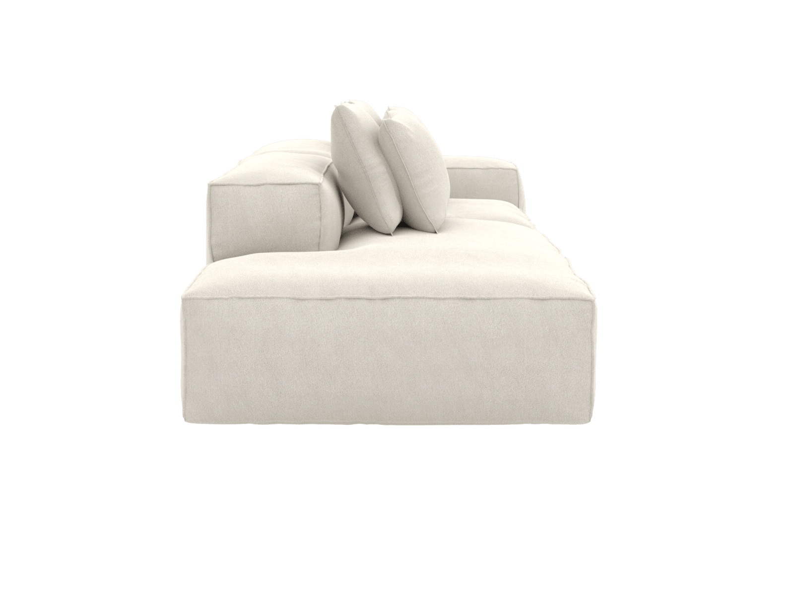Riley California Ivory 3 Seater Terminal Left Modular Sofa color California Ivory