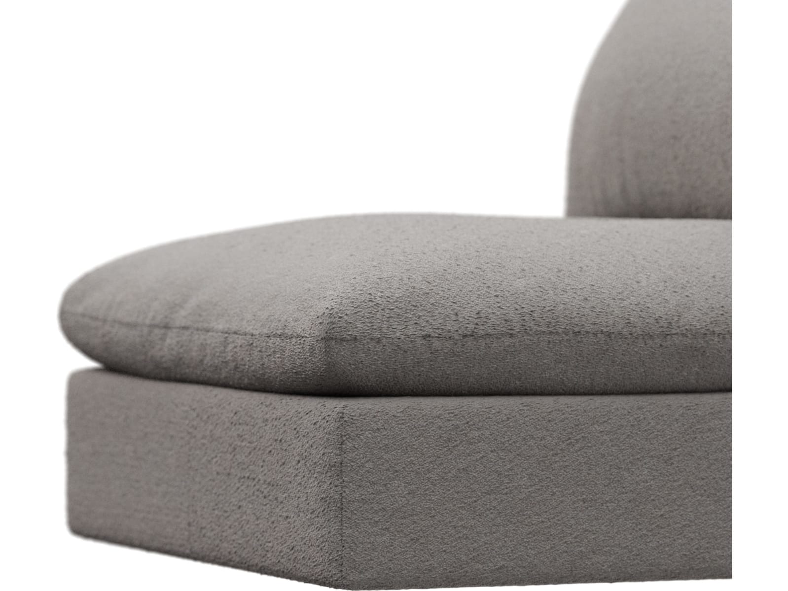 Willow Boucle Pumice Armless Sofa Module color Boucle Pumice