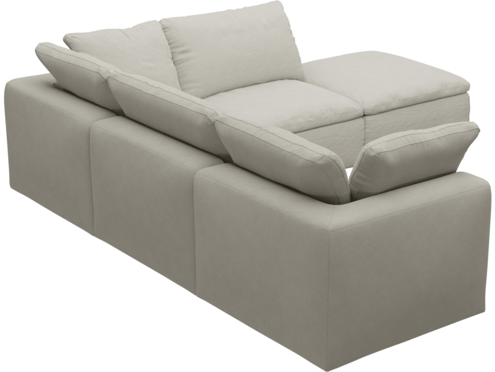 Cloud California Ivory Modular Sofa - 5 Piece color California Ivory