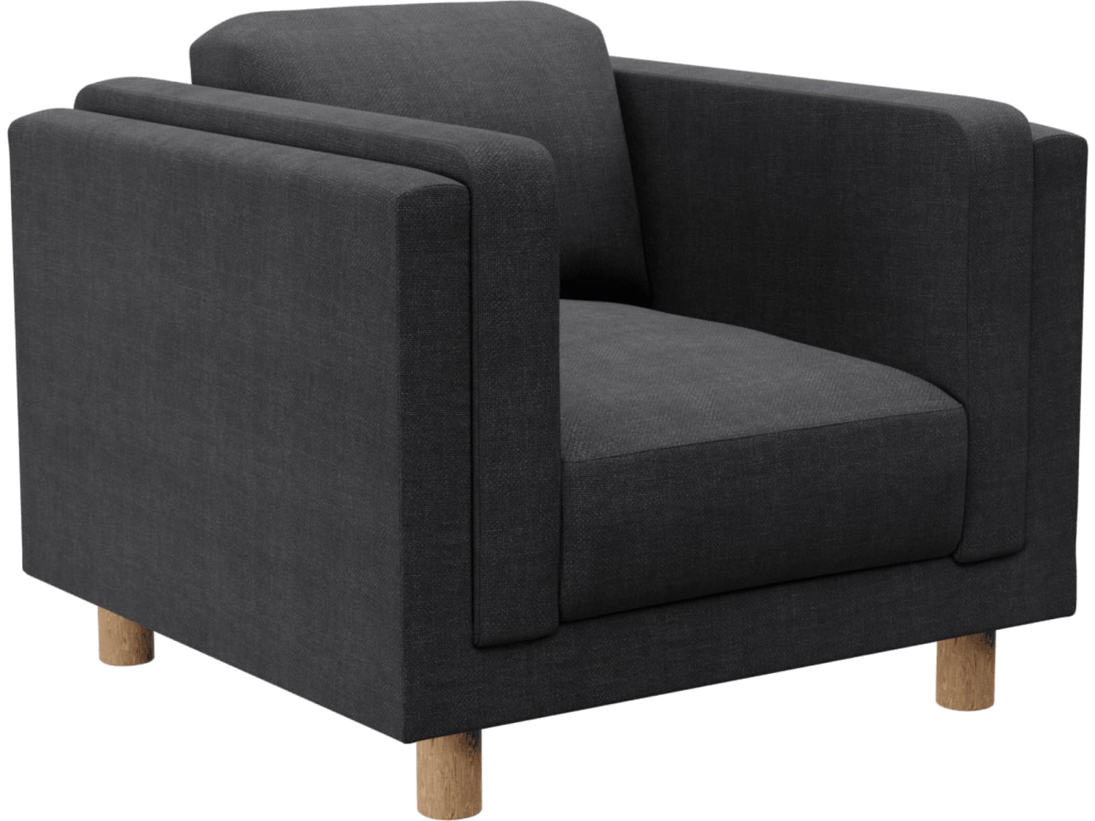 Hayes Plaza Flint Grey Armchair color Plaza Flint Grey