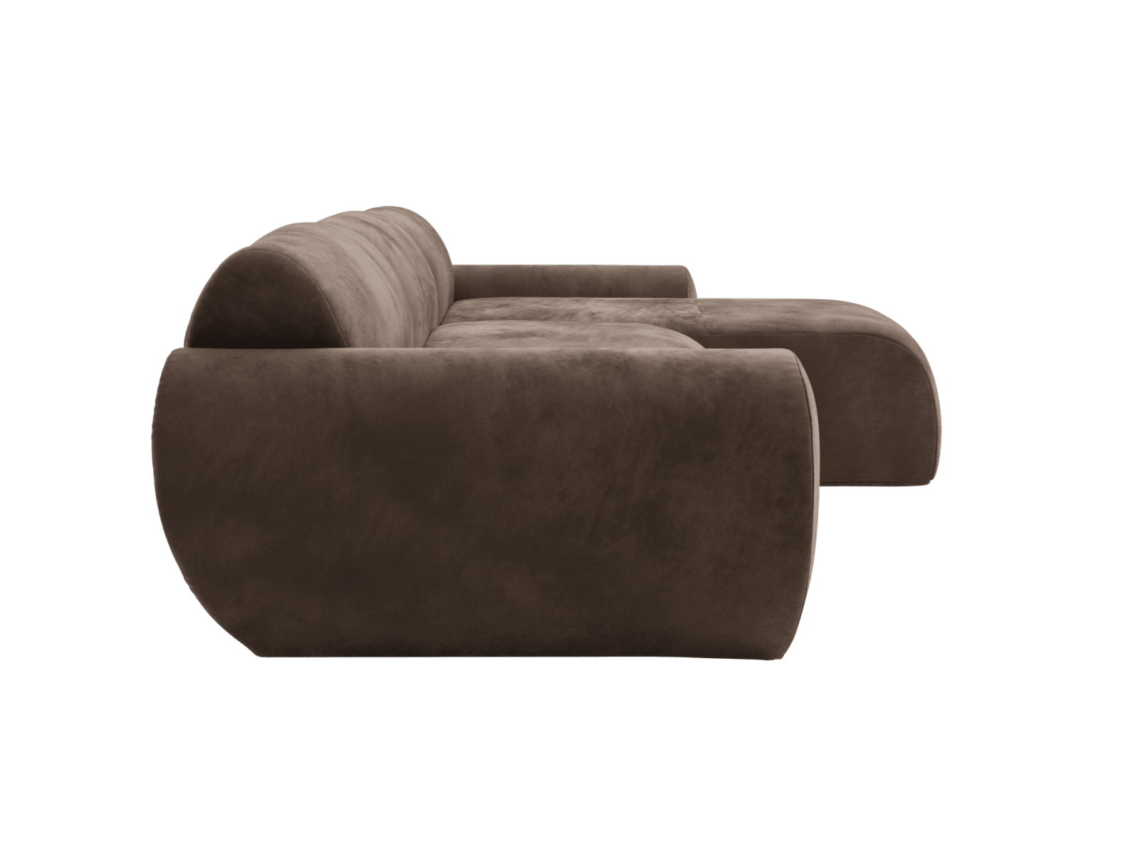 Malmo Muse Chocolate Chaise Sofa - 3 Seater color Muse Chocolate