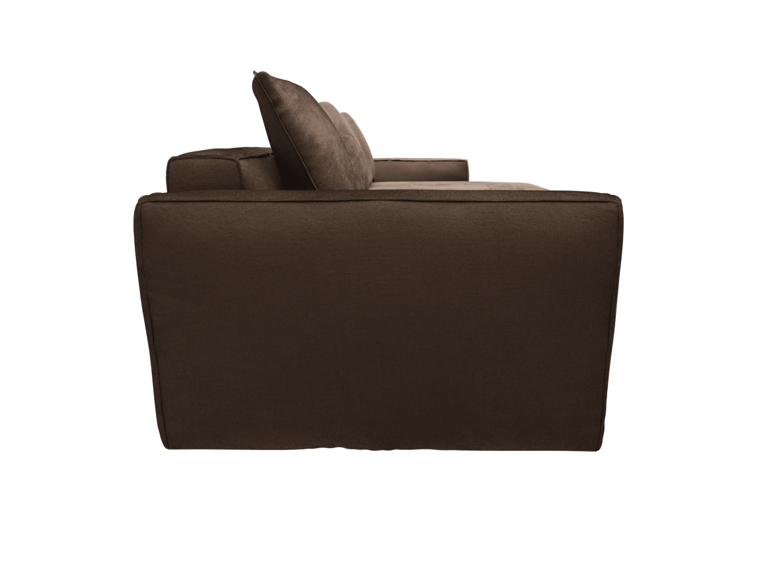 Riley Apt Muse Chocolate Sofa - 3 Seater Chaise color Muse Chocolate