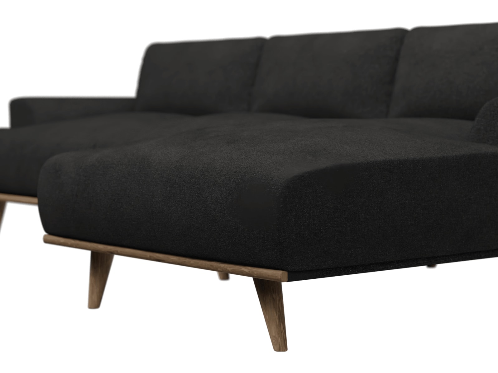 Dane California Charcoal Chaise Sofa - 3 Seater color California Charcoal