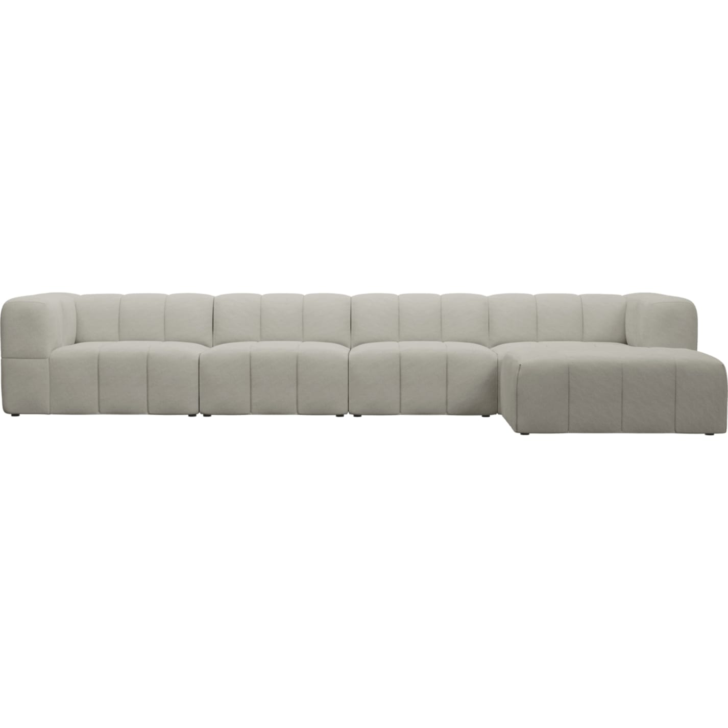 Lucello California Ivory Modular Sofa with Ottoman - 5 Piece color California Ivory