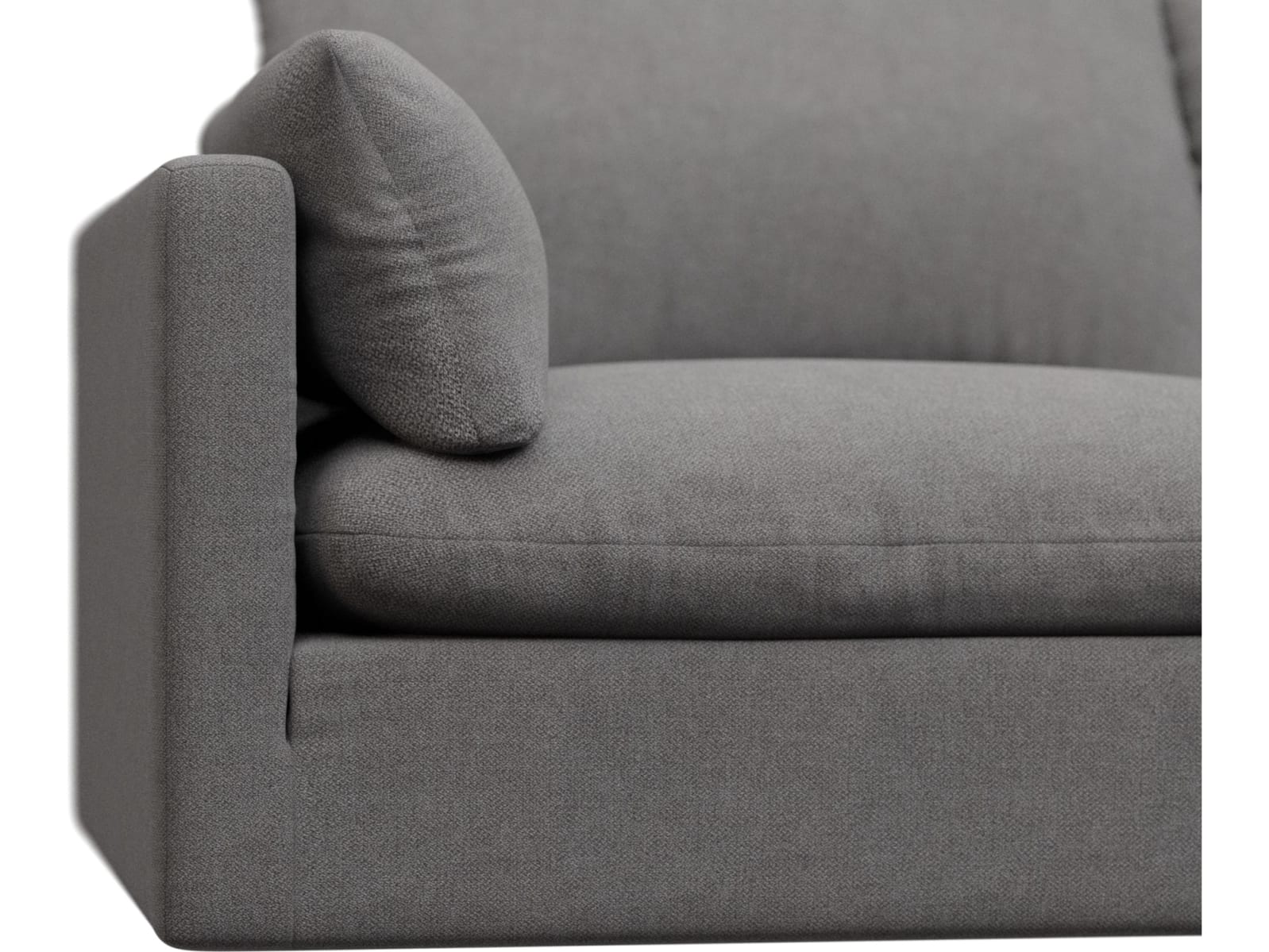 Willow California Slate Corner Sofa - 4 Seater RAF Terminal color California Slate