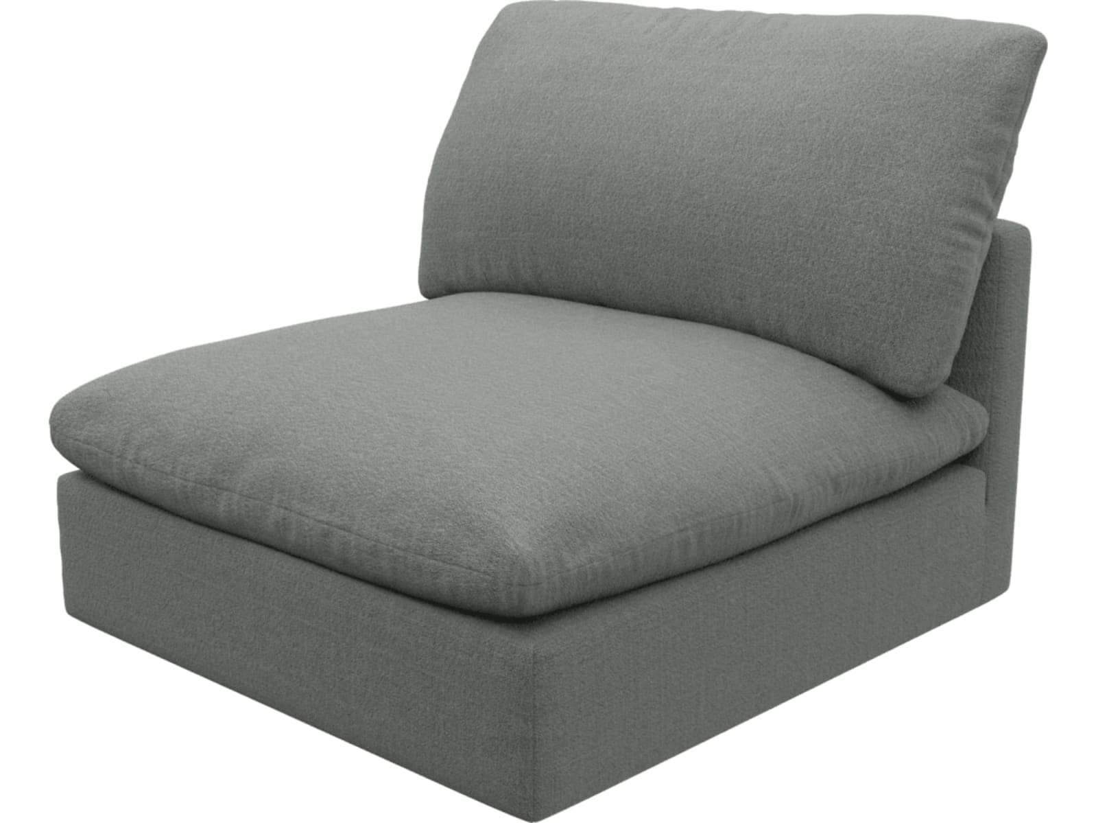 Willow Tribute Storm Armless Sofa Module color Tribute Storm