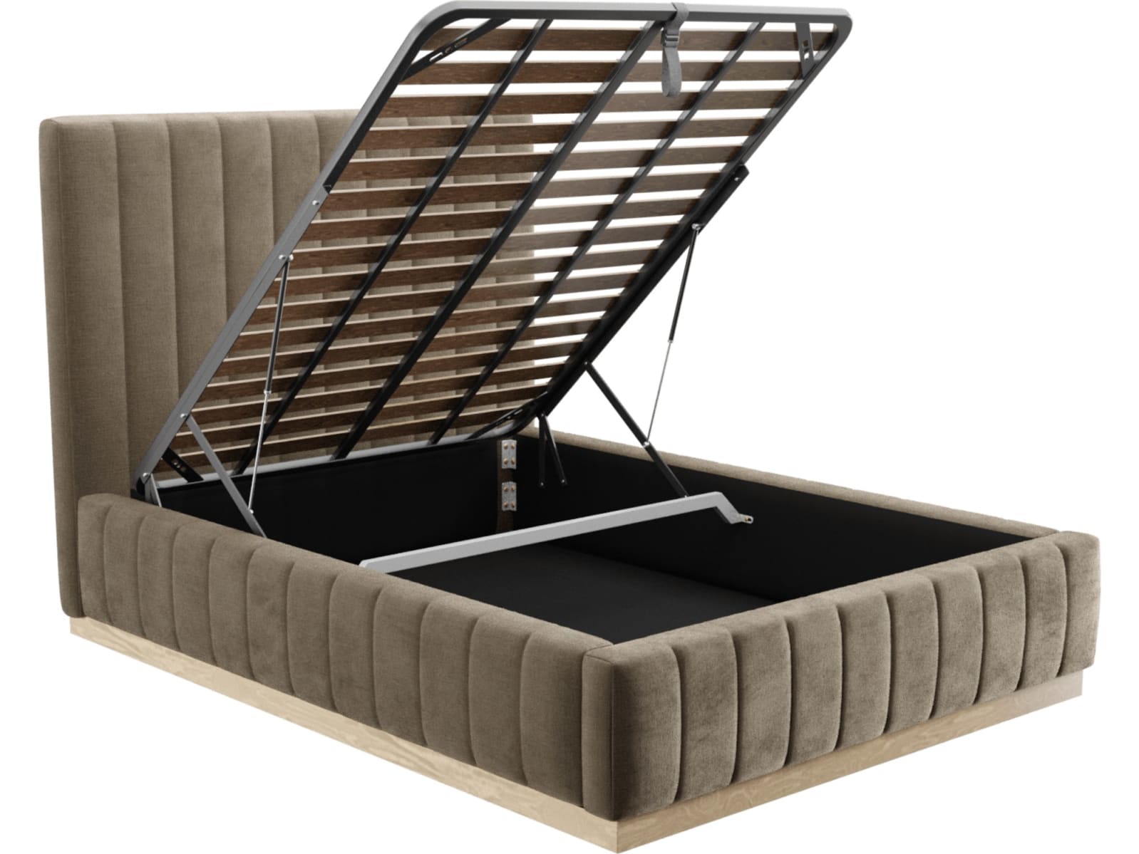 Brentwood Gas Lift Bed Tribute Walnut color Tribute Walnut
