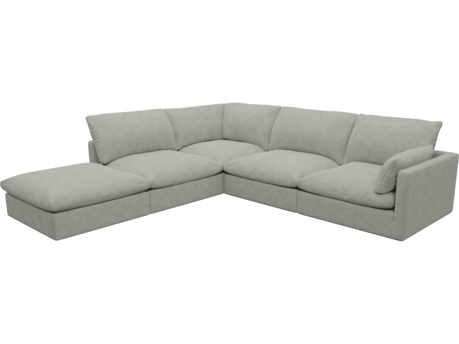 Willow Toorak Pebble Modular Sofa - 5 Seater LAF Terminal color Toorak Pebble
