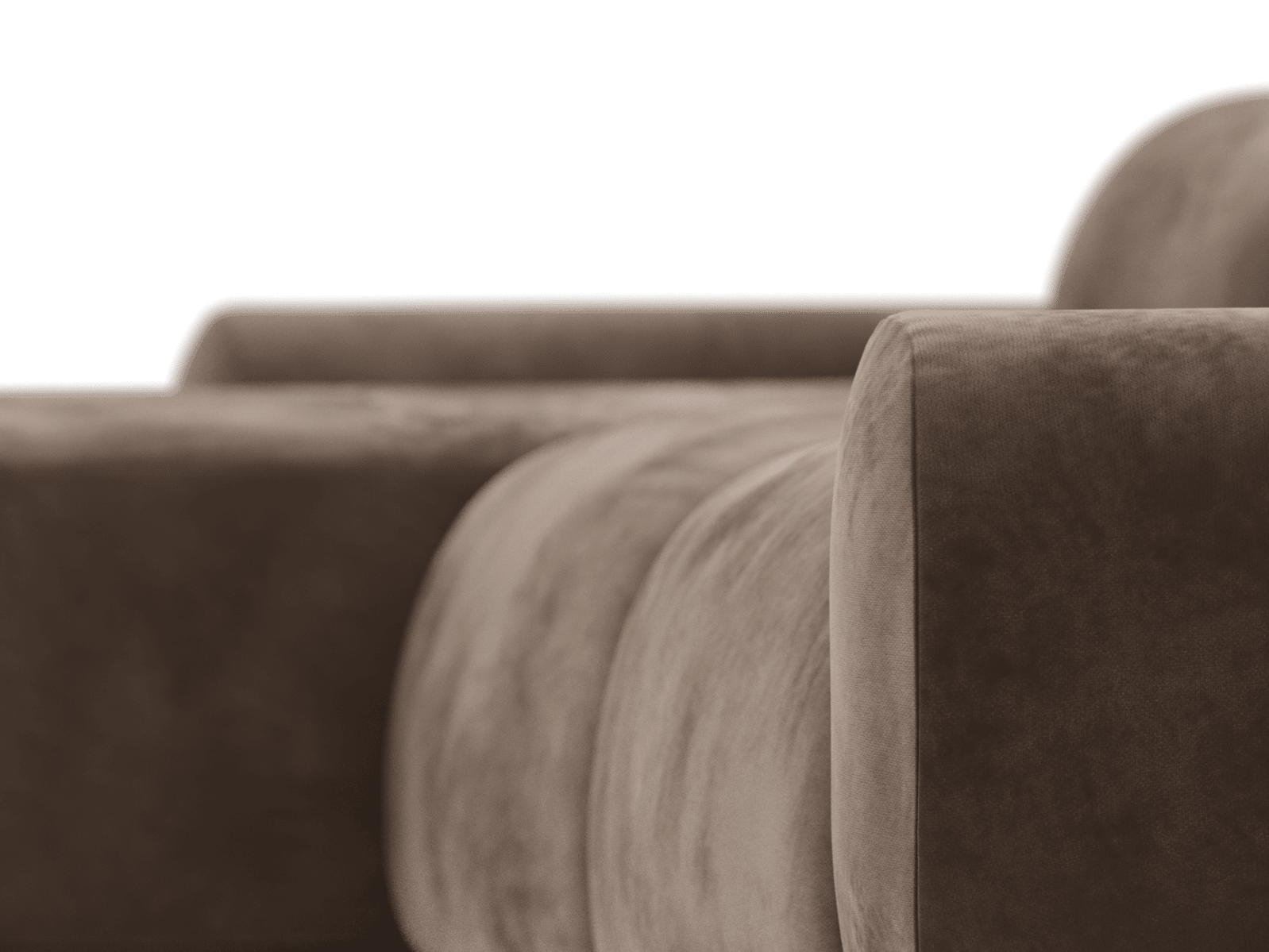 Malmo Muse Chocolate Chaise Sofa - 3 Seater color Muse Chocolate