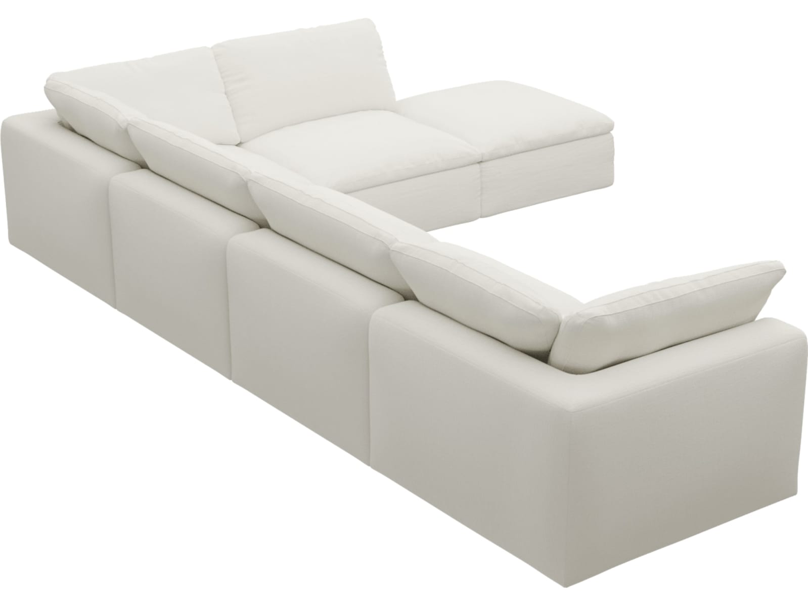 Cloud Deep Tribute Shell Modular Sofa - 6 Piece color Tribute Shell