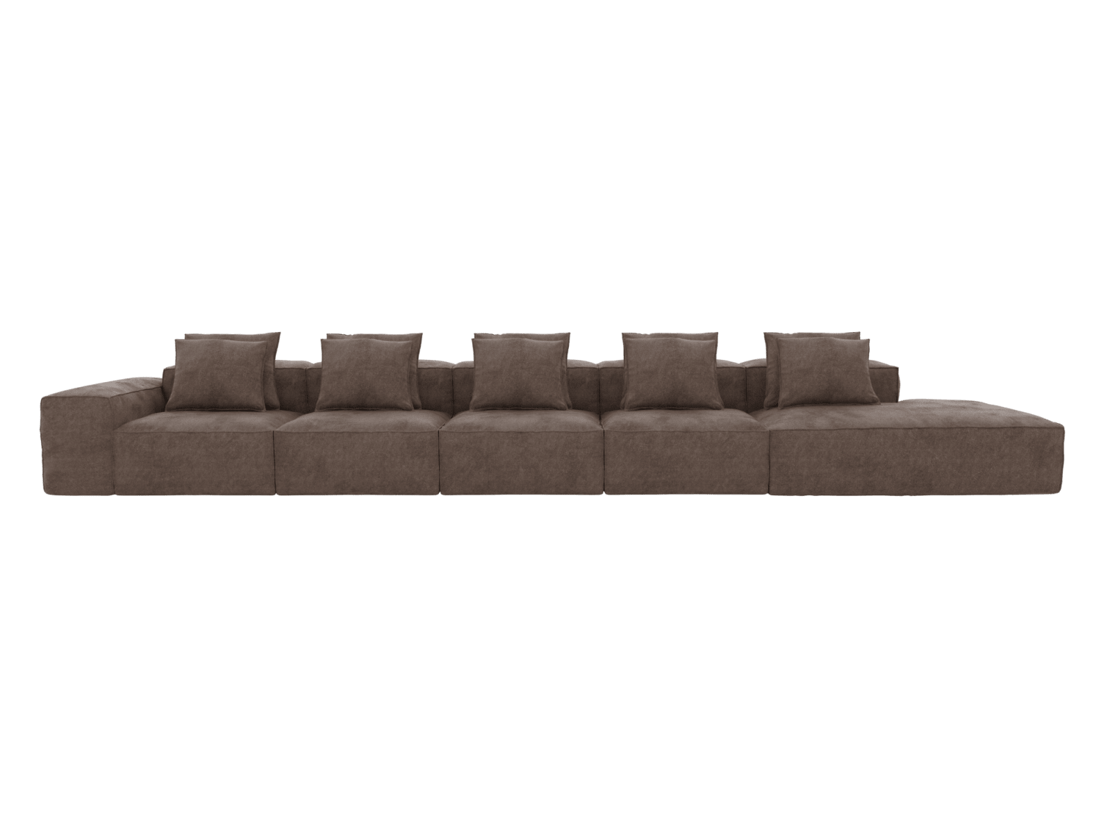 Riley Muse Mink 6 Seater Terminal Right Modular Sofa color Muse Mink