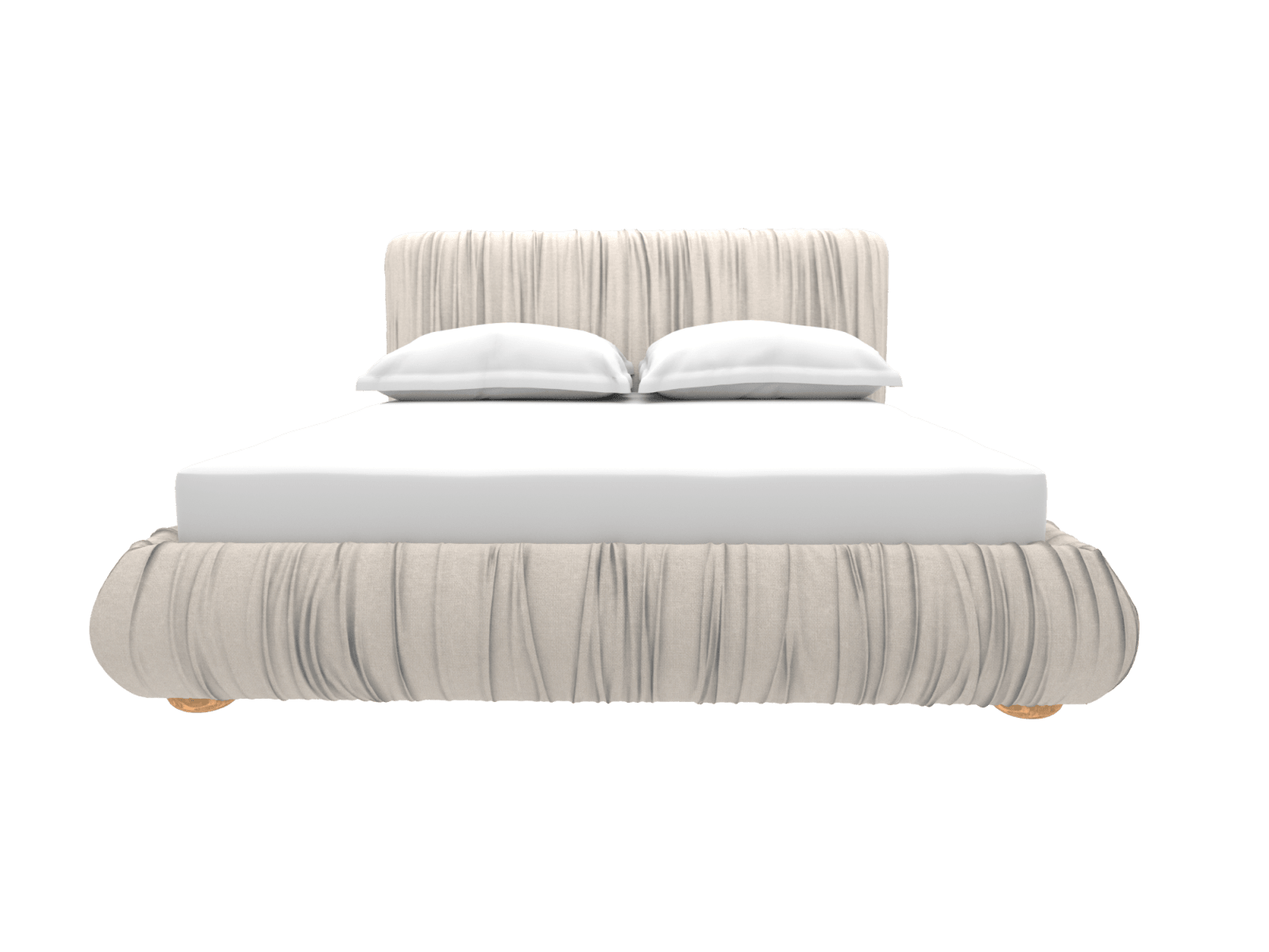 Gracie Bed Frame View Cream color View Cream