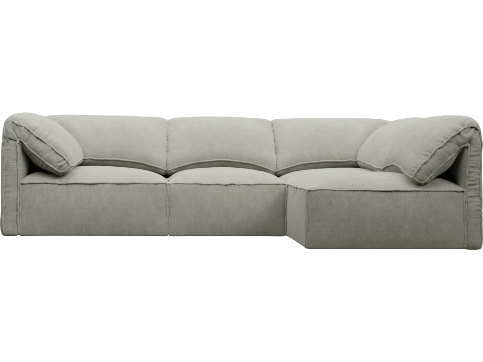 Kai Toorak Pebble Modular Sofa - 4 Seater color Toorak Pebble
