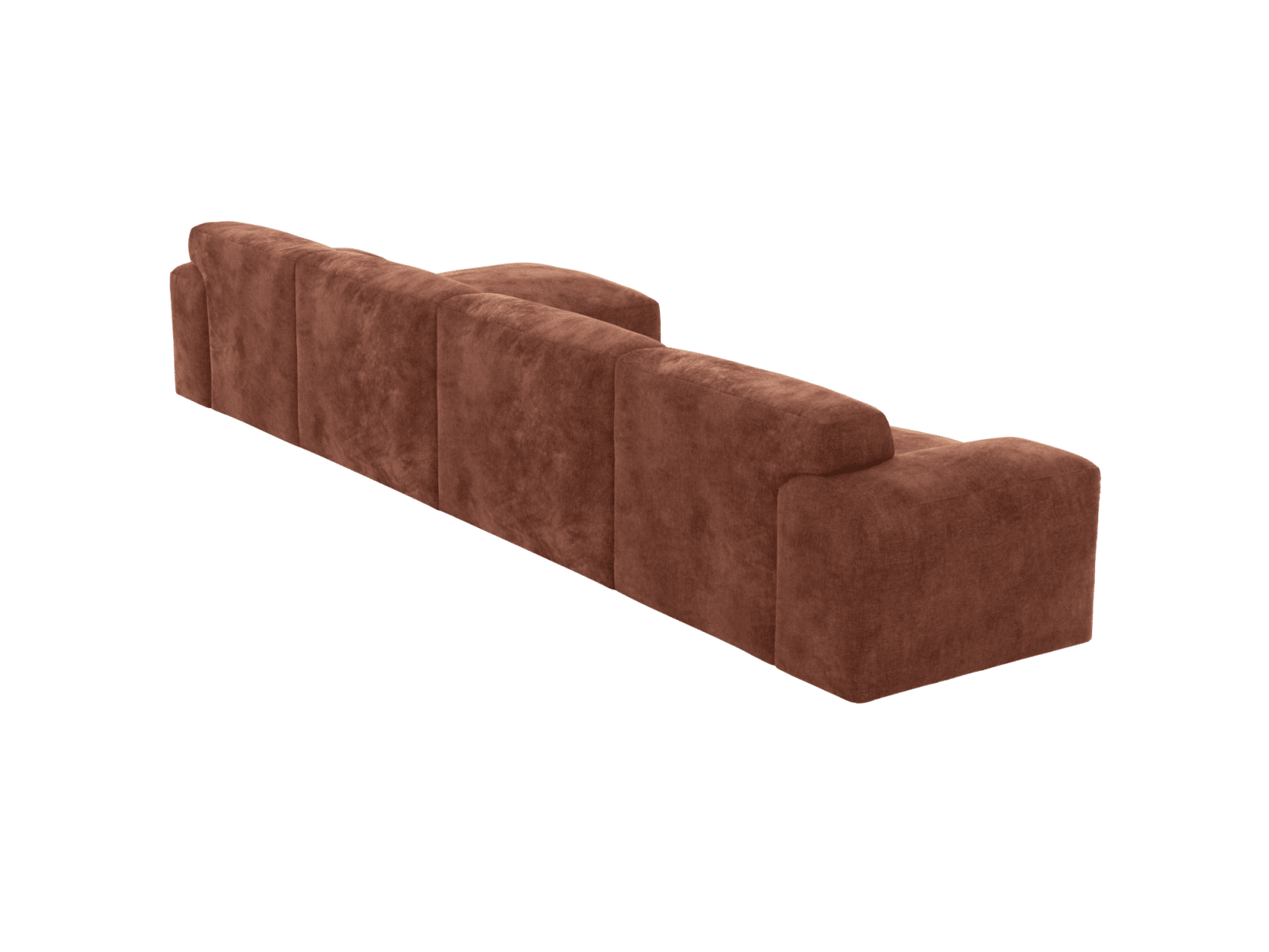 Copenhagen Muse Rust Chaise Sofa - 4 Seater color Muse Rust