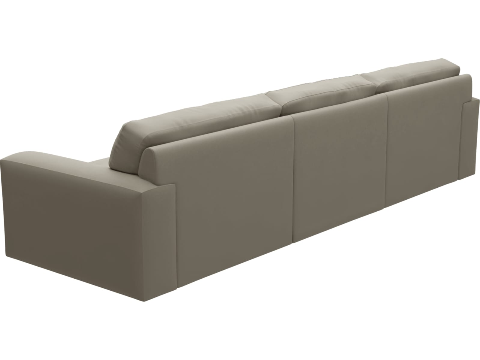 Monica Plaza Natural Chaise Sofa - 3 Seater color Plaza Natural
