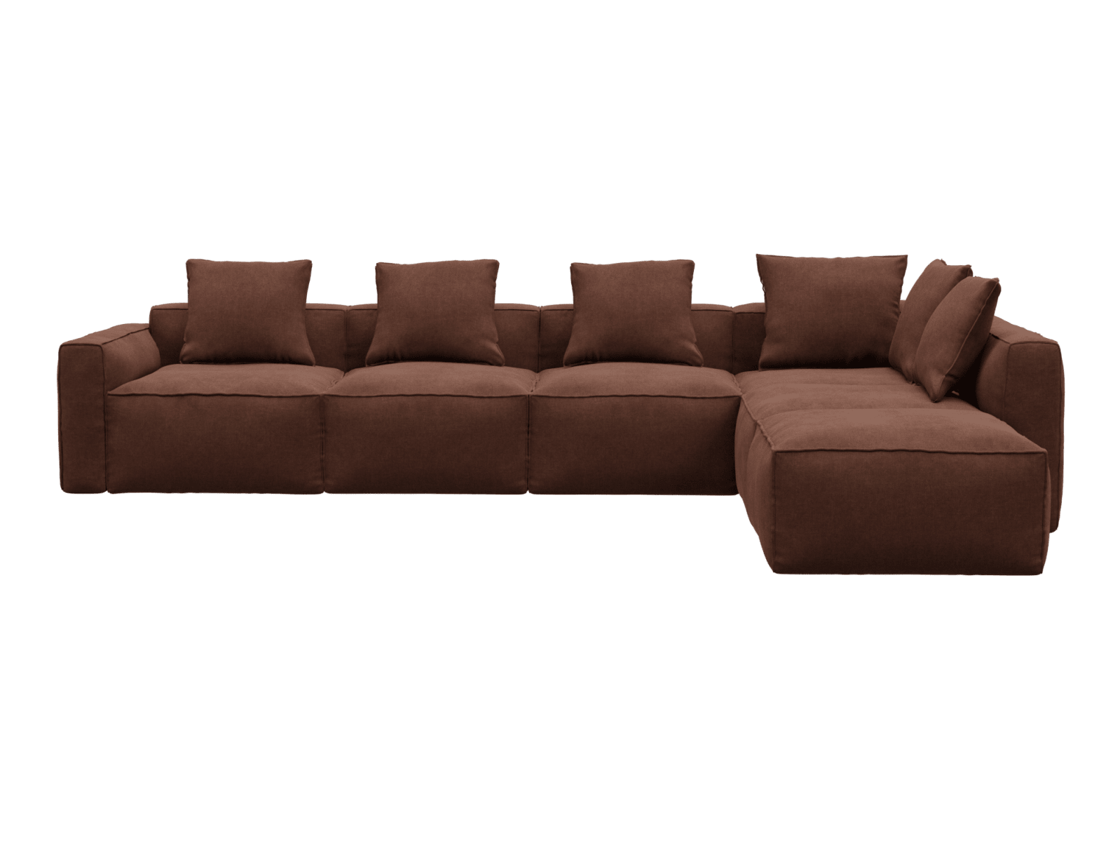 Riley Apt Muse Rust Sofa - 6 Seater RAF Terminal color Muse Rust