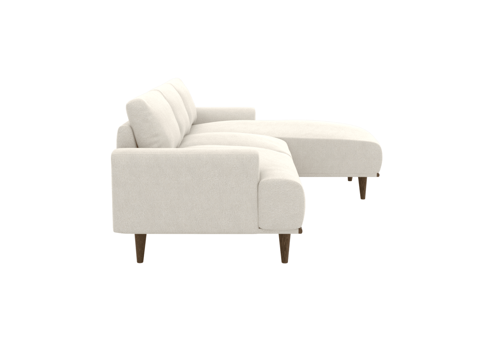 Dane California Ivory Chaise Sofa - 3 Seater color California Ivory