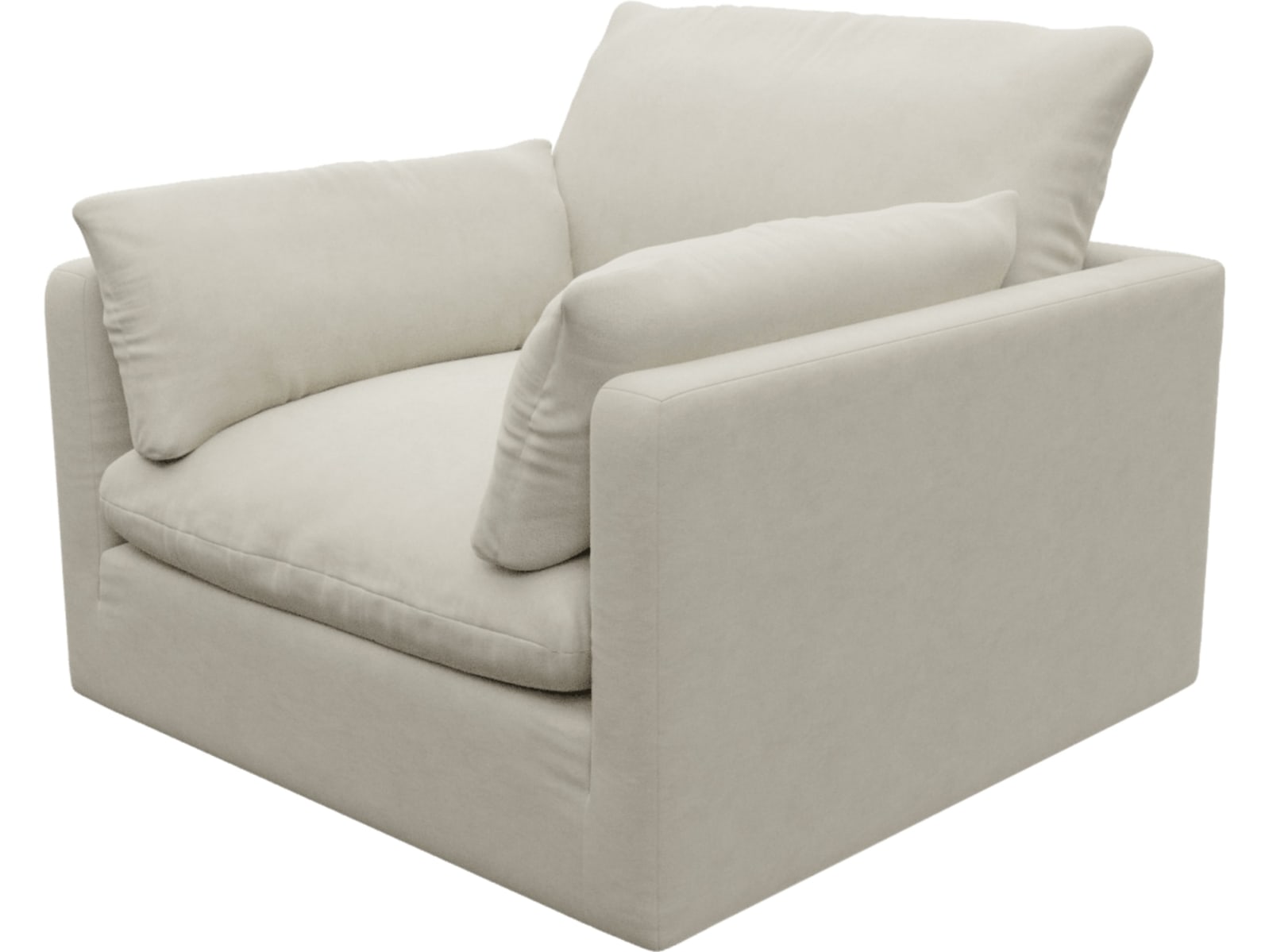 Willow Muse Flax Armchair color Muse Flax