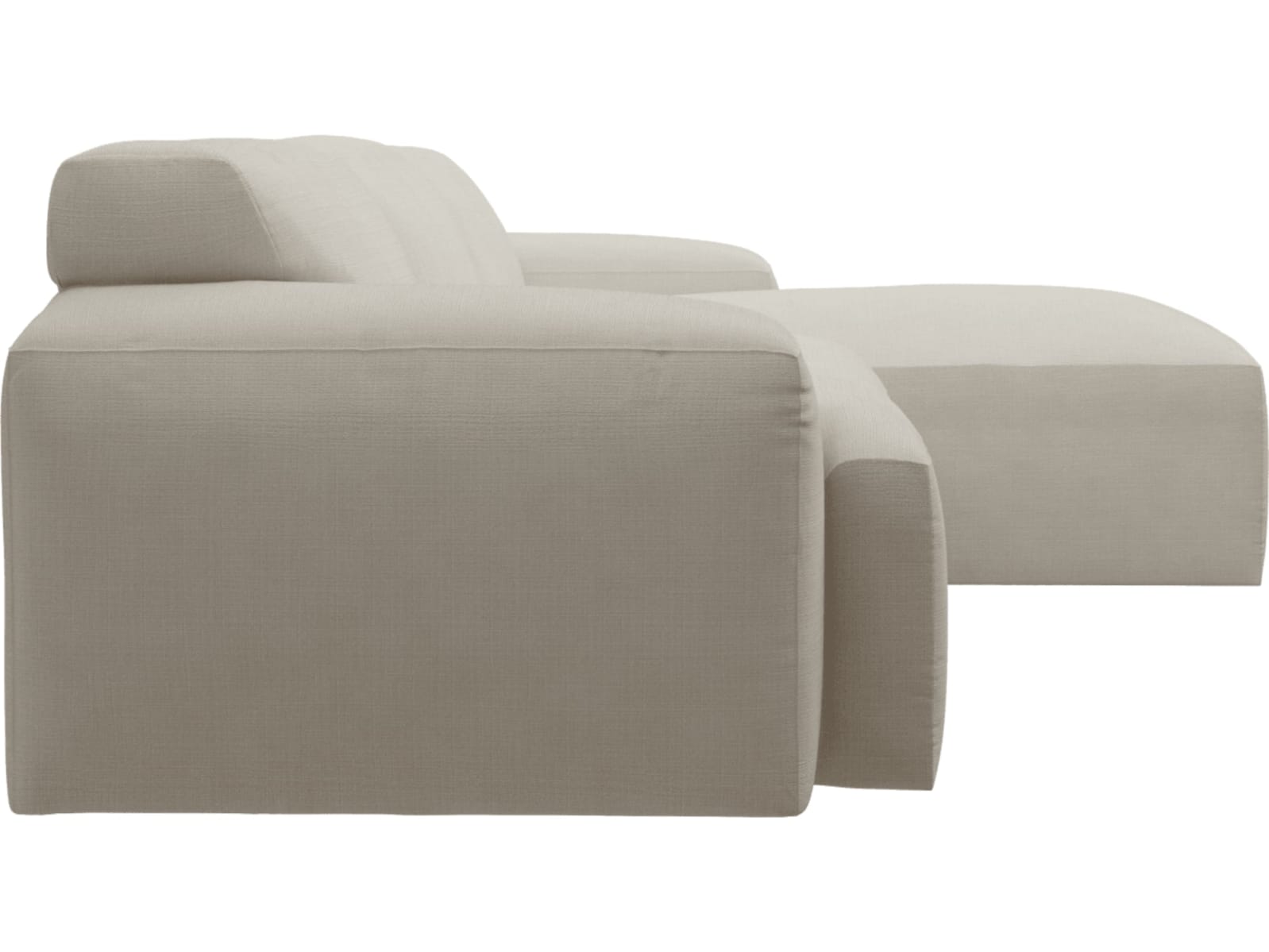 Copenhagen Toorak Pearl Chaise Sofa - 3 Seater color Toorak Pearl