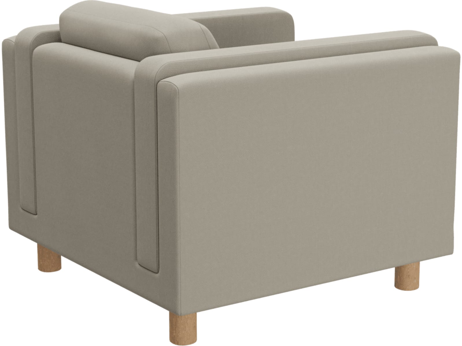 Hayes Plaza Natural Armchair color Plaza Natural