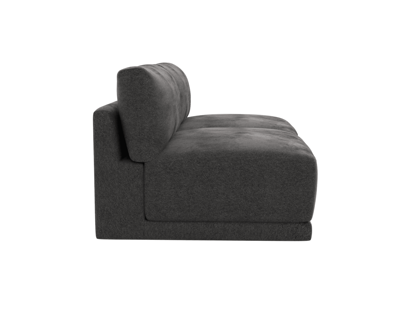 Haven California Charcoal 2 Seater Armless Sofa Module color California Charcoal
