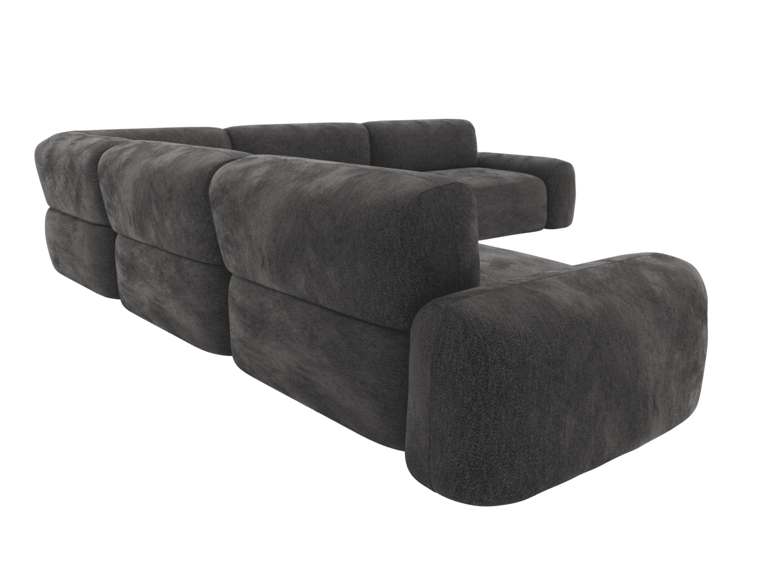 Beckett California Charcoal Modular Corner Sofa - 7 Seater color California Charcoal