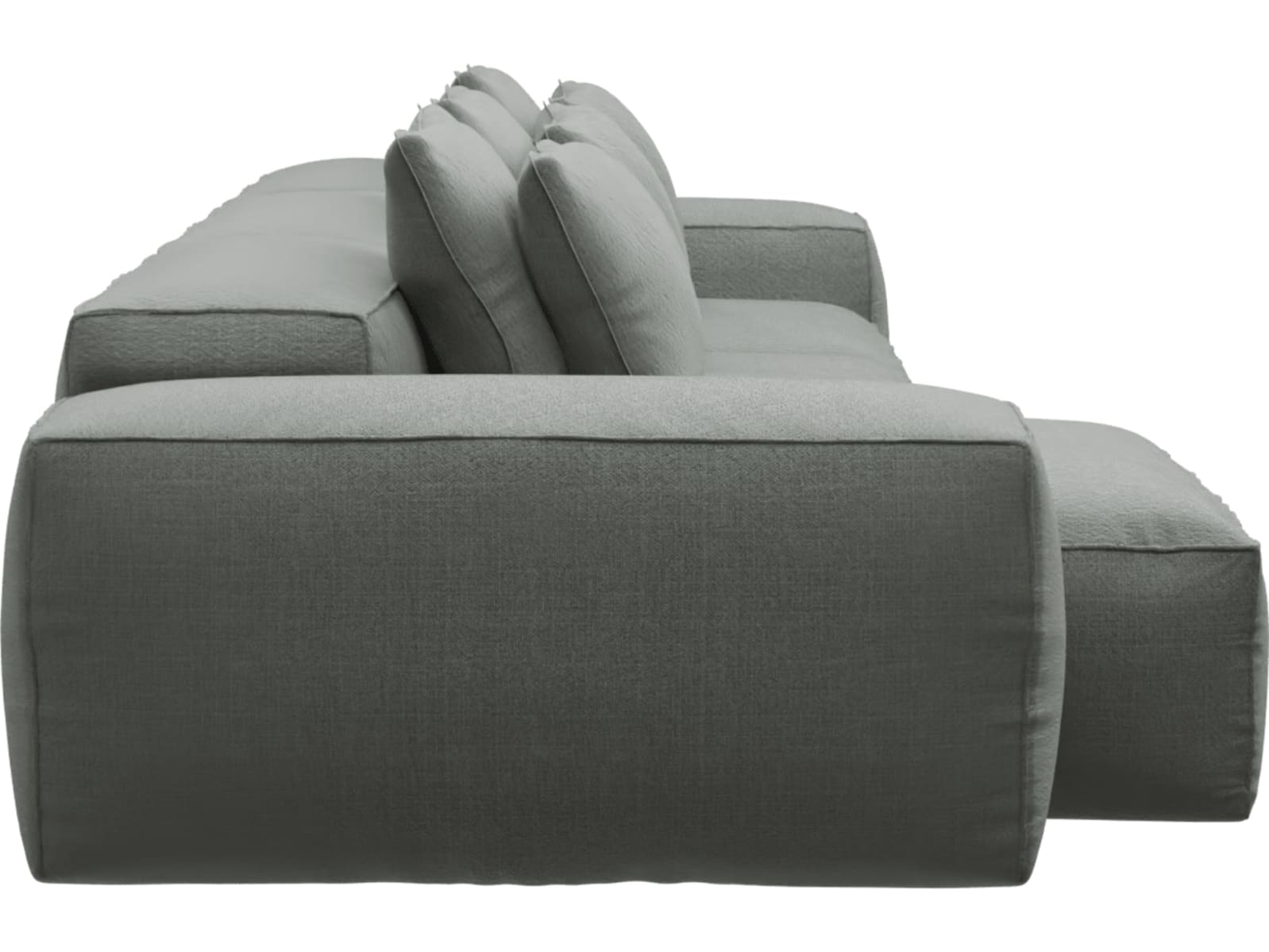 Riley Tribute Storm Modular Sofa - 3 Seater Chaise color Tribute Storm