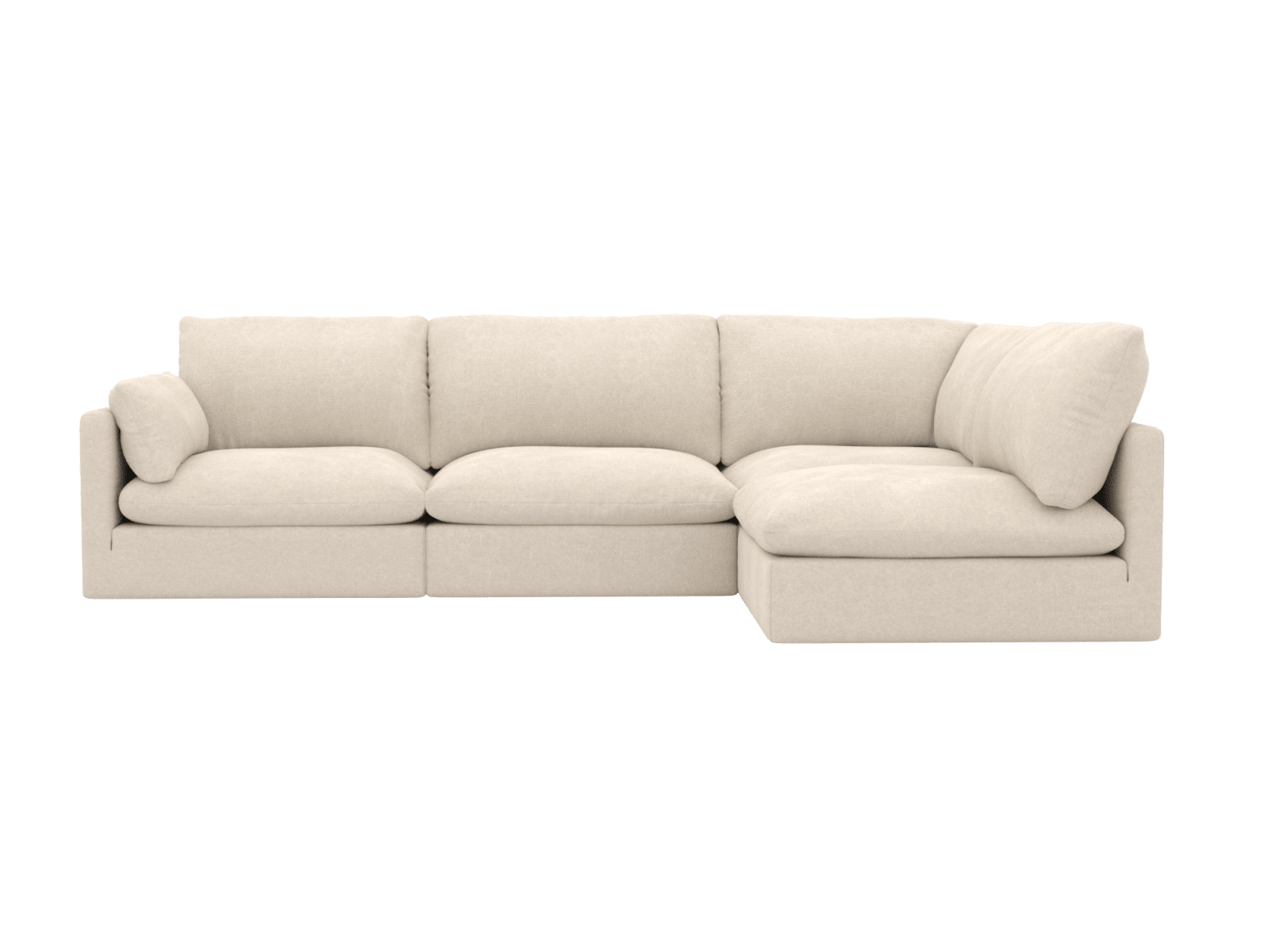 Willow Tribute Shell Corner Modular Sofa RAF Terminal - 4 Seater color Tribute Shell