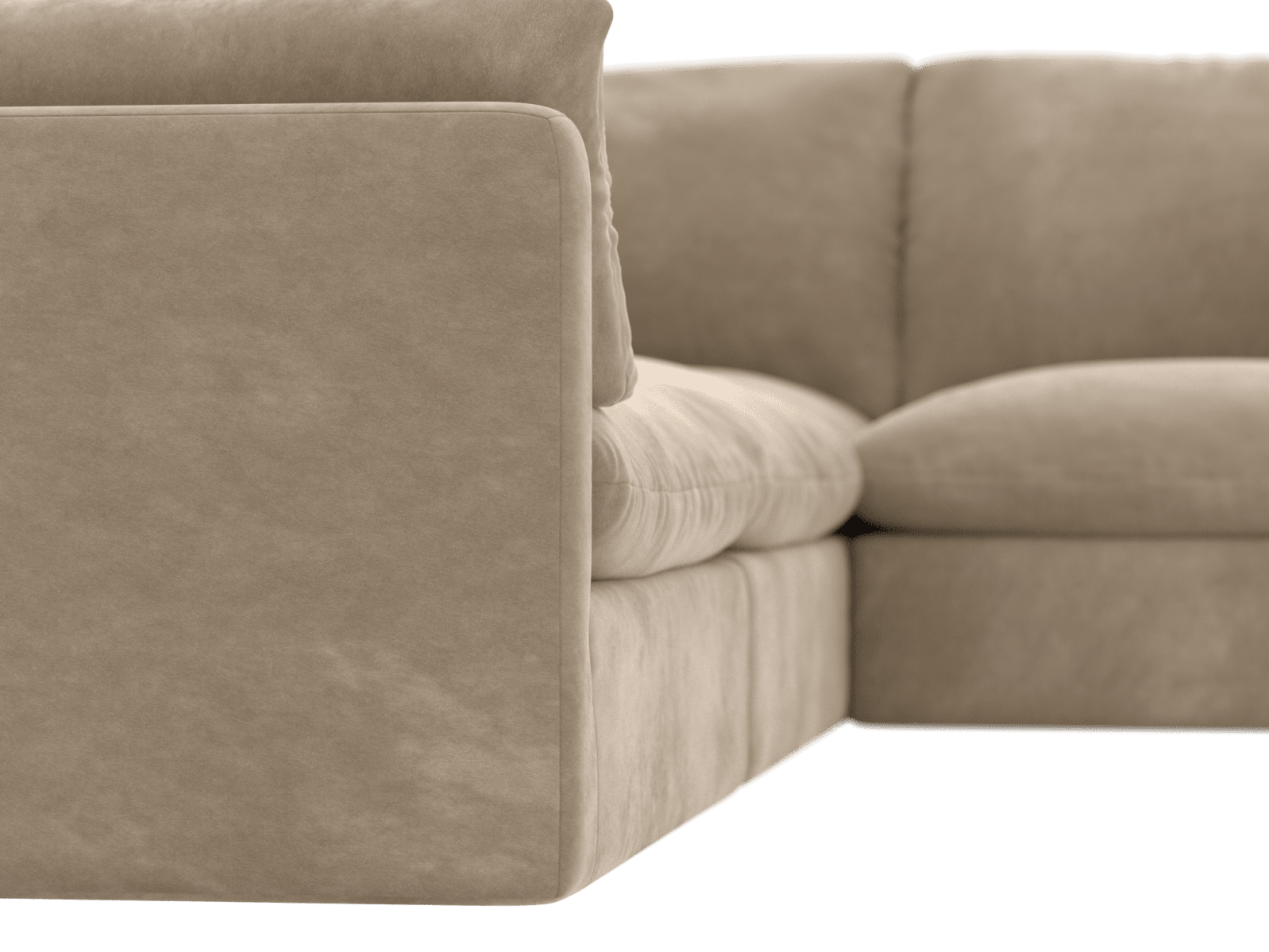 Willow Muse Soft Brown Corner Sofa - 5 Seater color Muse Soft Brown