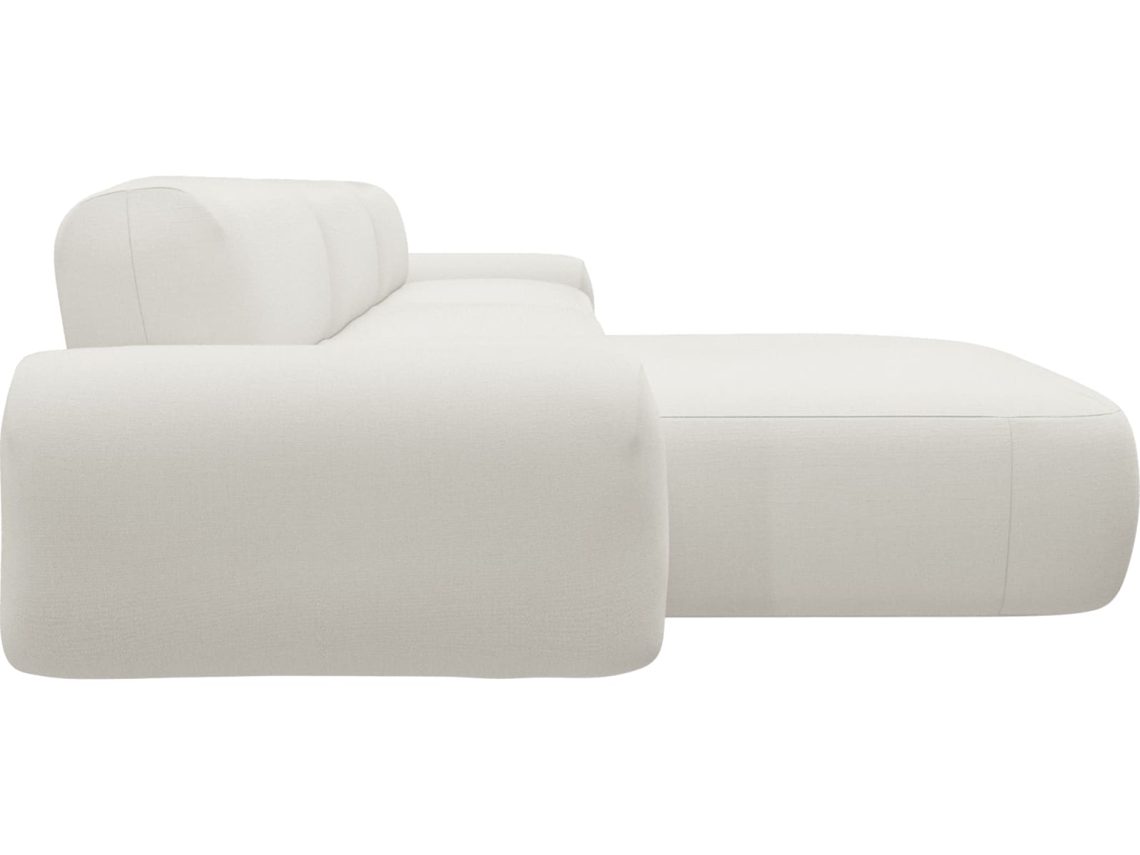 Beckett Tribute Shell Chaise Sofa - 3 Seater color Tribute Shell