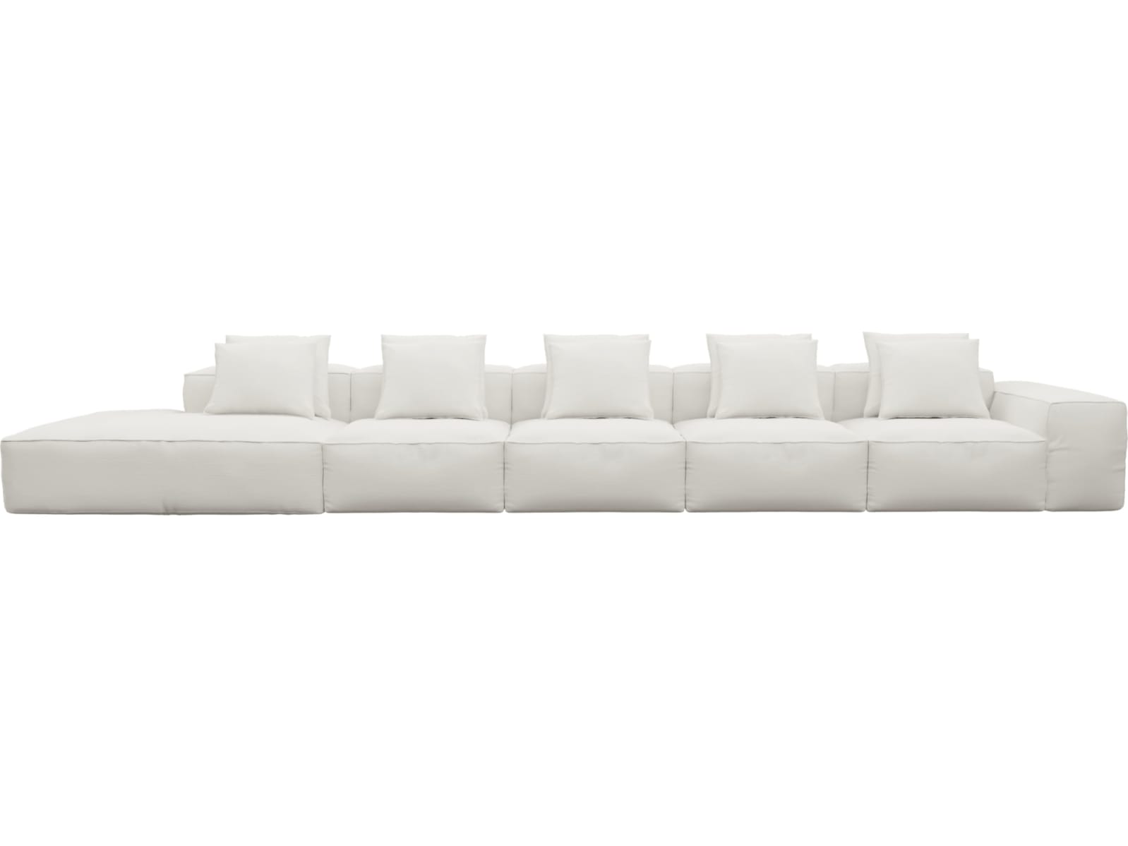 Riley Tribute Ice Modular Sofa - 1x Arm, 4x Armless, 1x Left Terminal color Tribute Ice