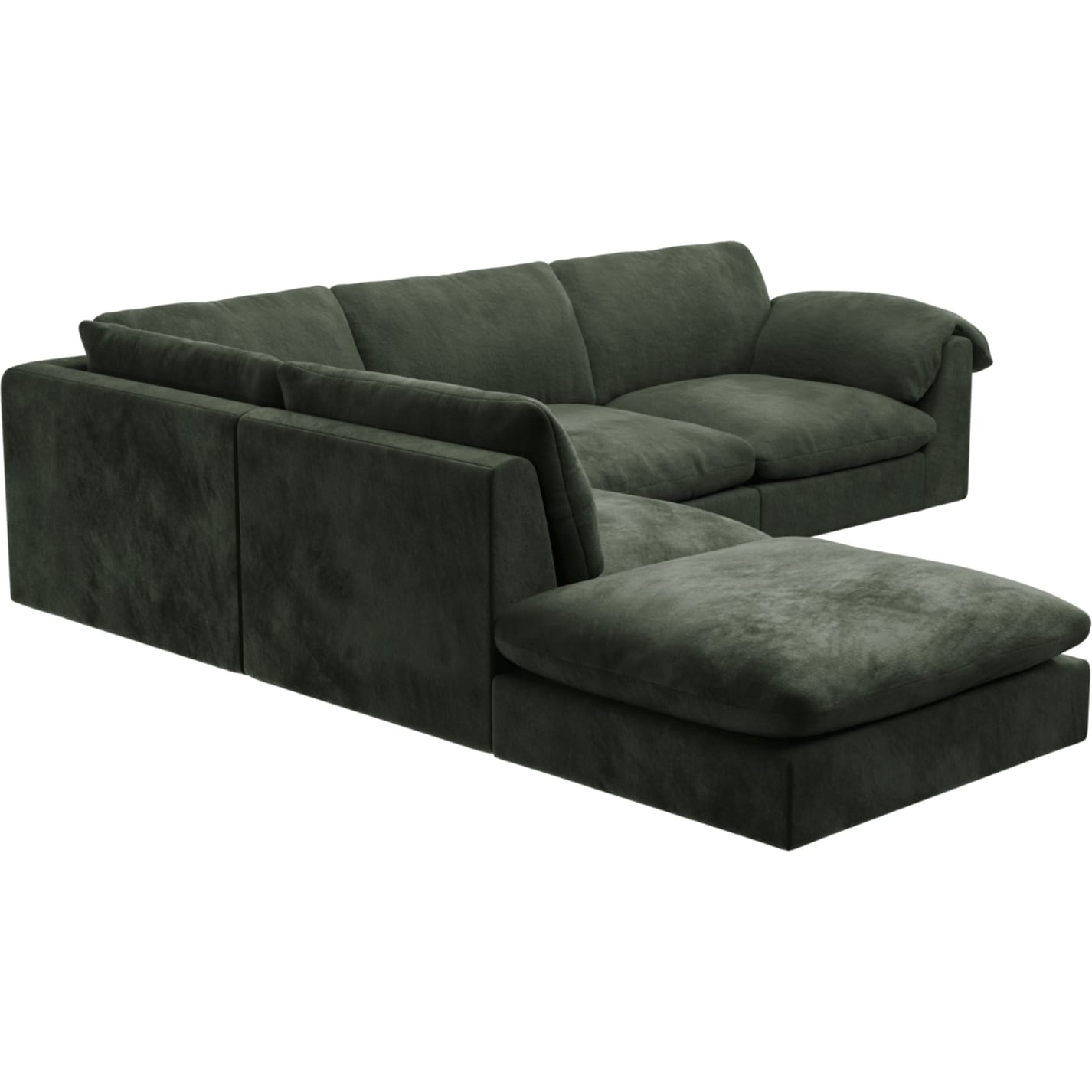 Ludlow Muse Forest Sofa - 5 Seater LAF Terminal color Muse Forest