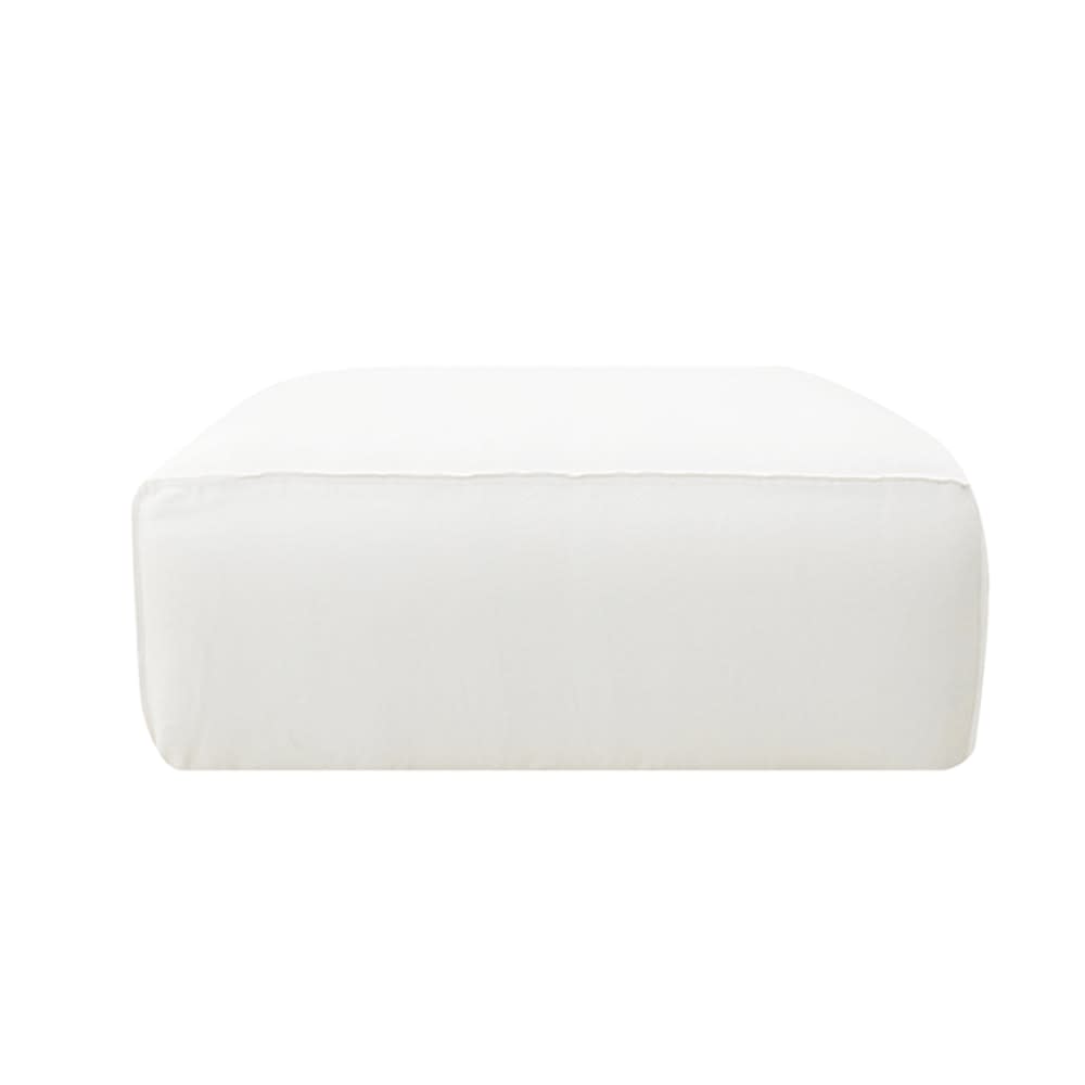 Riley Linen Pure White Modular Big Ottoman color Linen Pure White