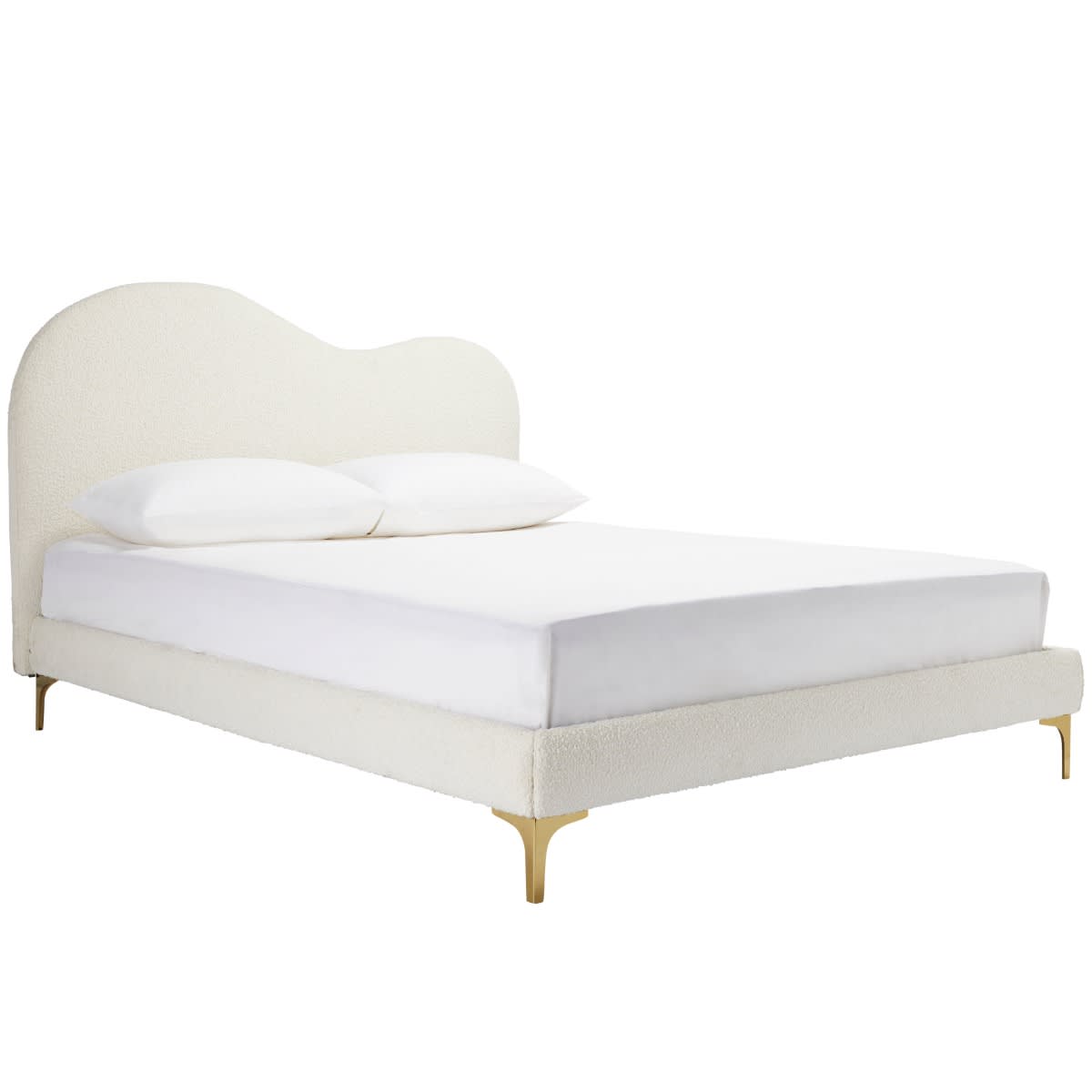 Lucia Bed Veneto Boucle Ivory Single color Ivory