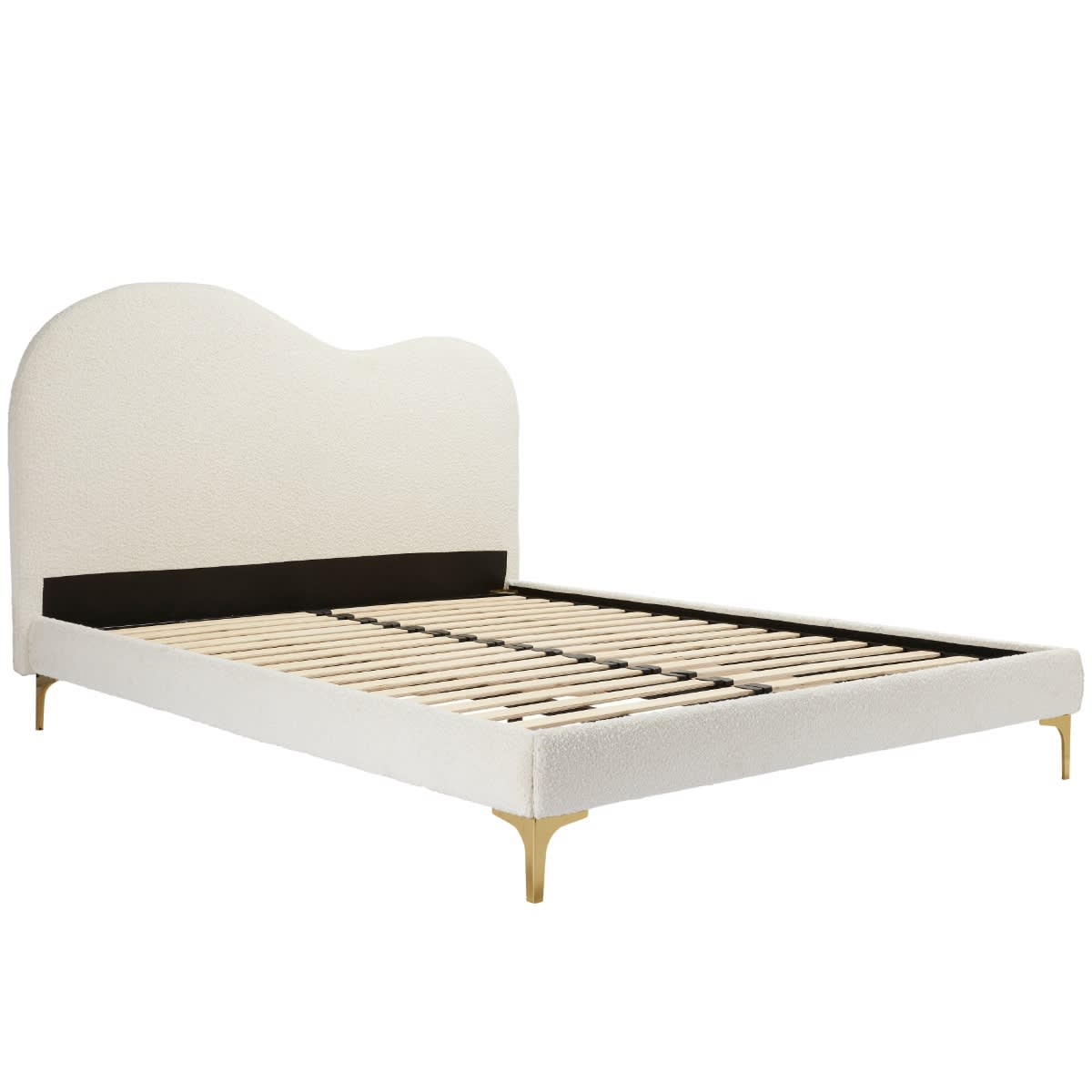 Lucia Bed Veneto Boucle Ivory Single color Ivory
