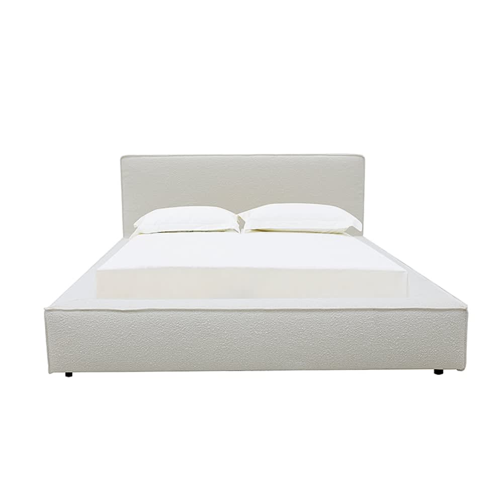 Riley Boucle Ivory Queen Bed Slip Cover color Boucle Ivory