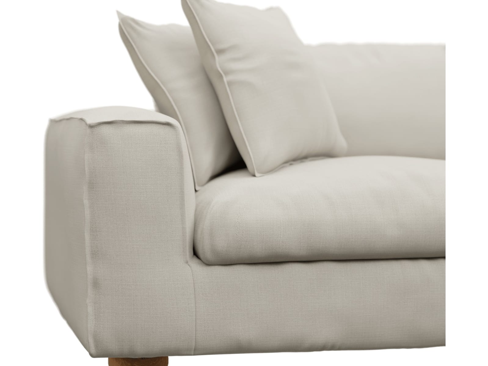 Tully Toorak Pearl Left Arm Facing Chair Module color Toorak Pearl