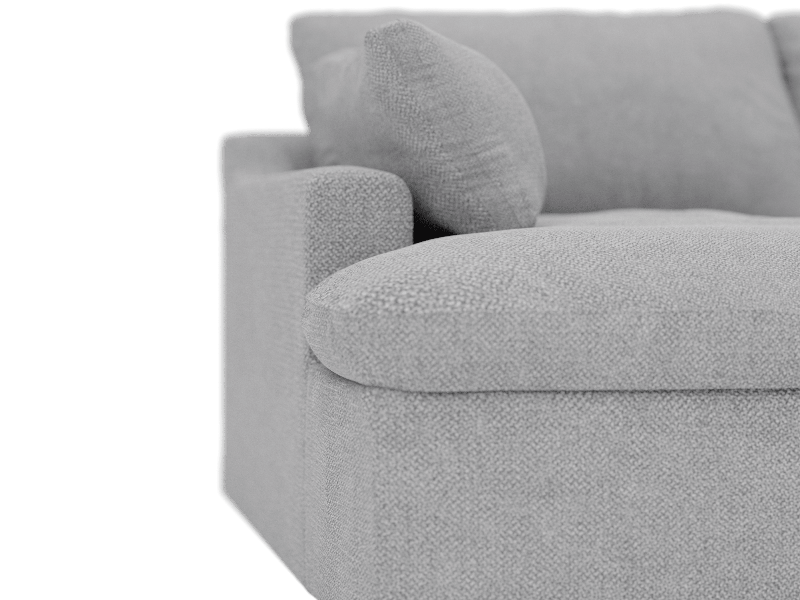Retreat California Slate Chaise Sofa - 3 Seater color California Slate