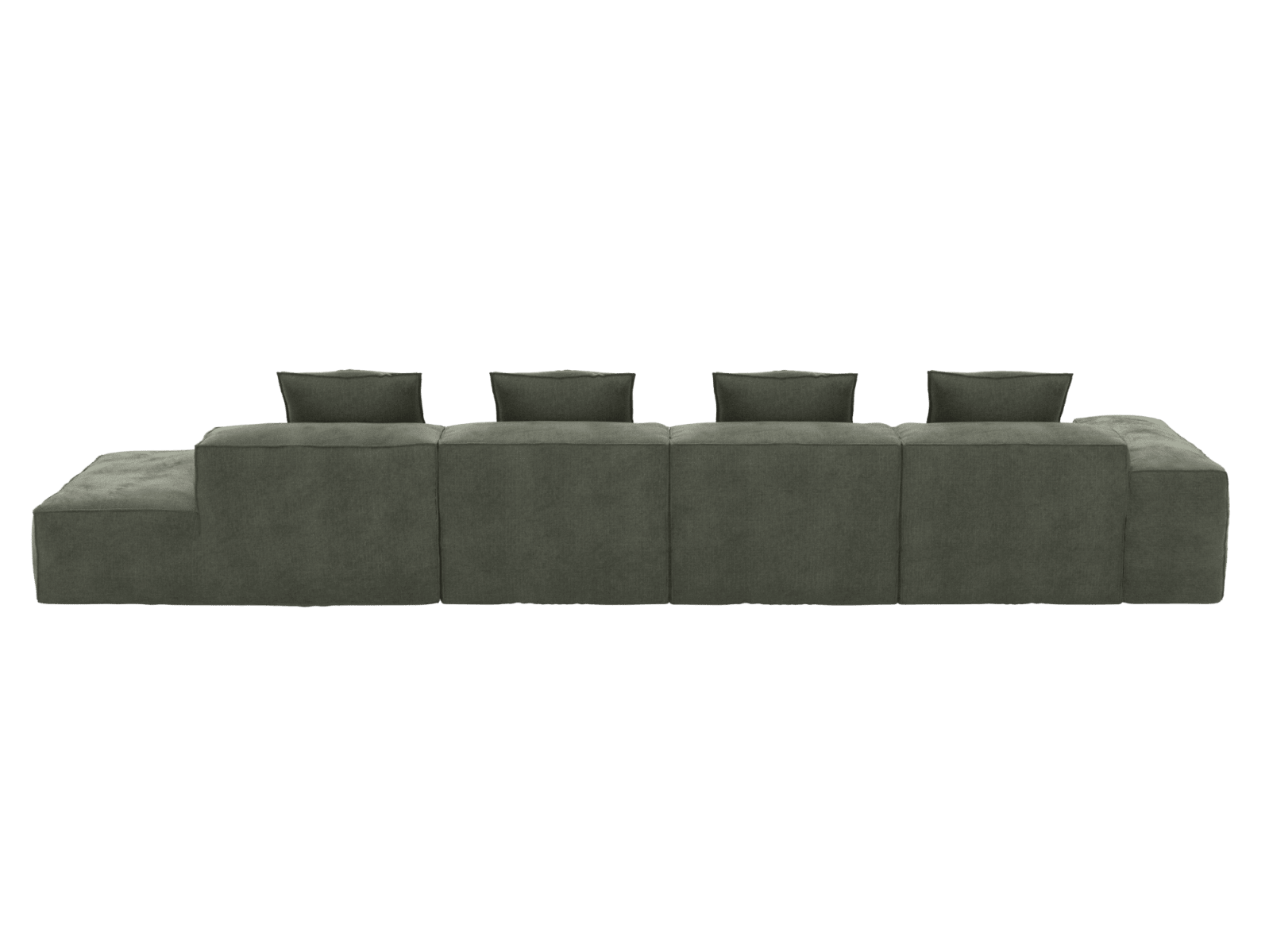 Riley Tribute Dark Jade Modular Sofa Right Terminal - 5 Seater color Tribute Dark Jade